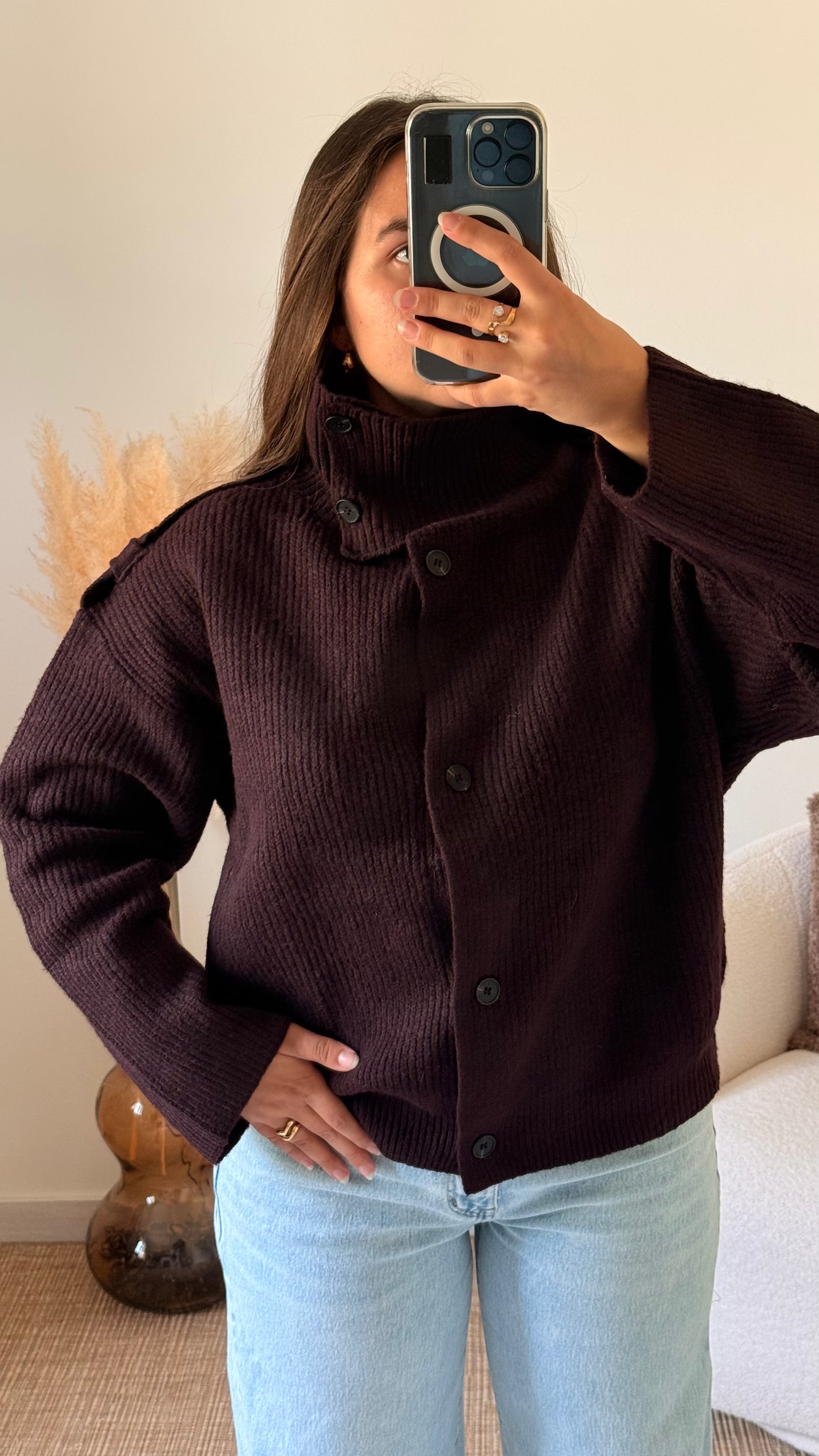 Gilet Alma bordeaux