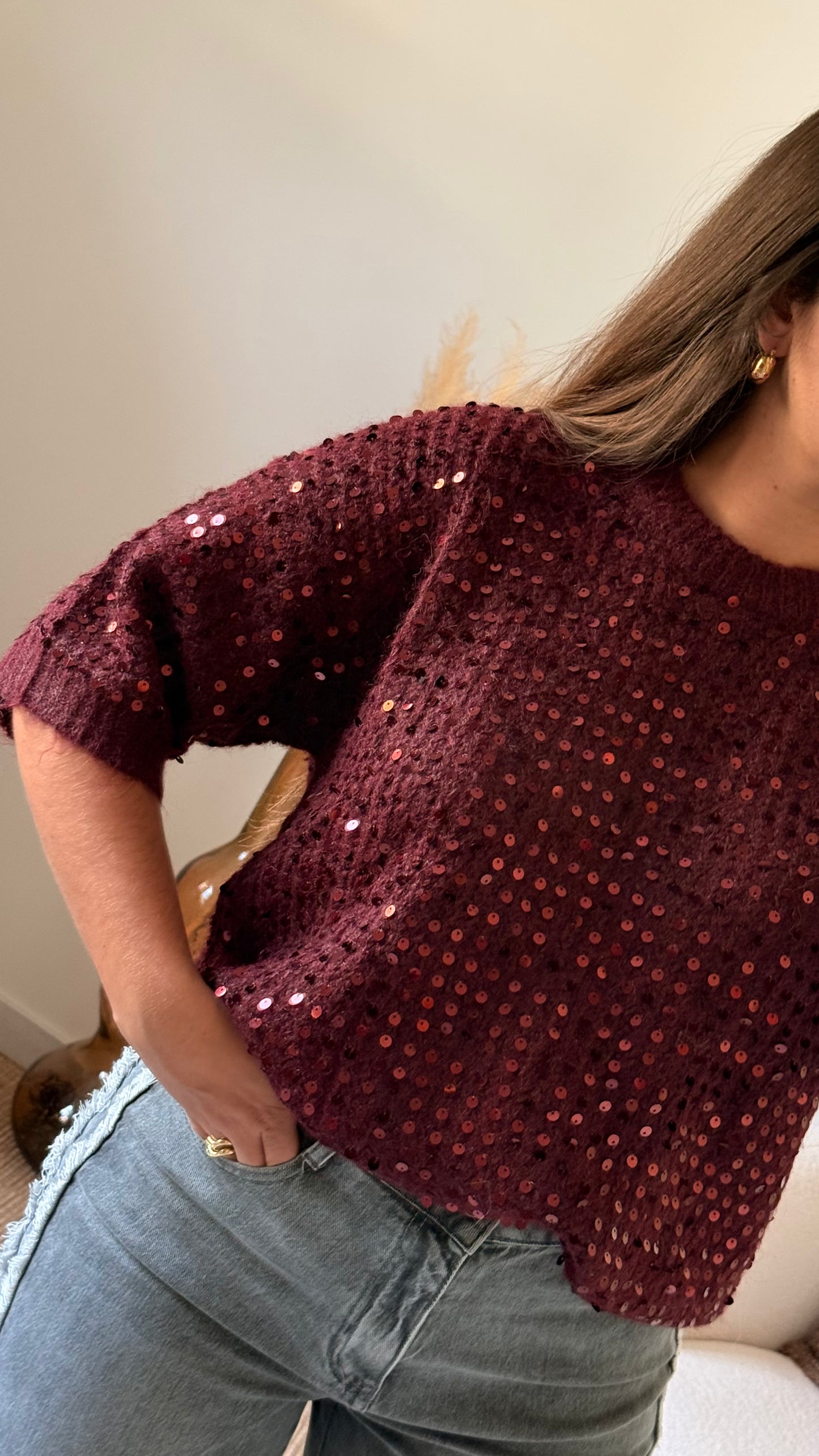 Pull Stella bordeaux