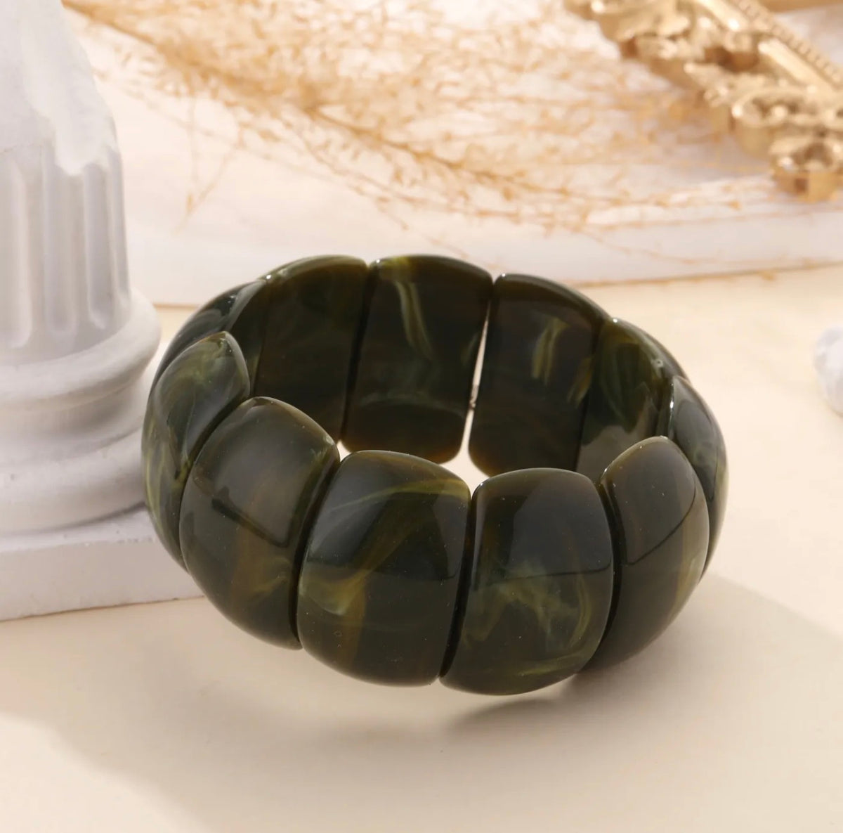 Bracelet Alix kaki