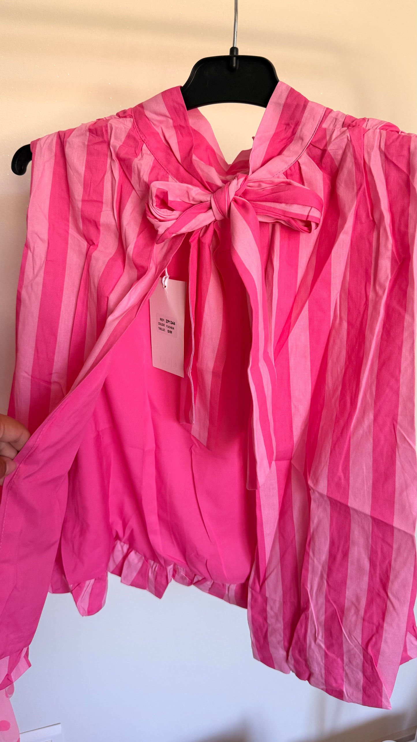 Blouse rayé dos nu
