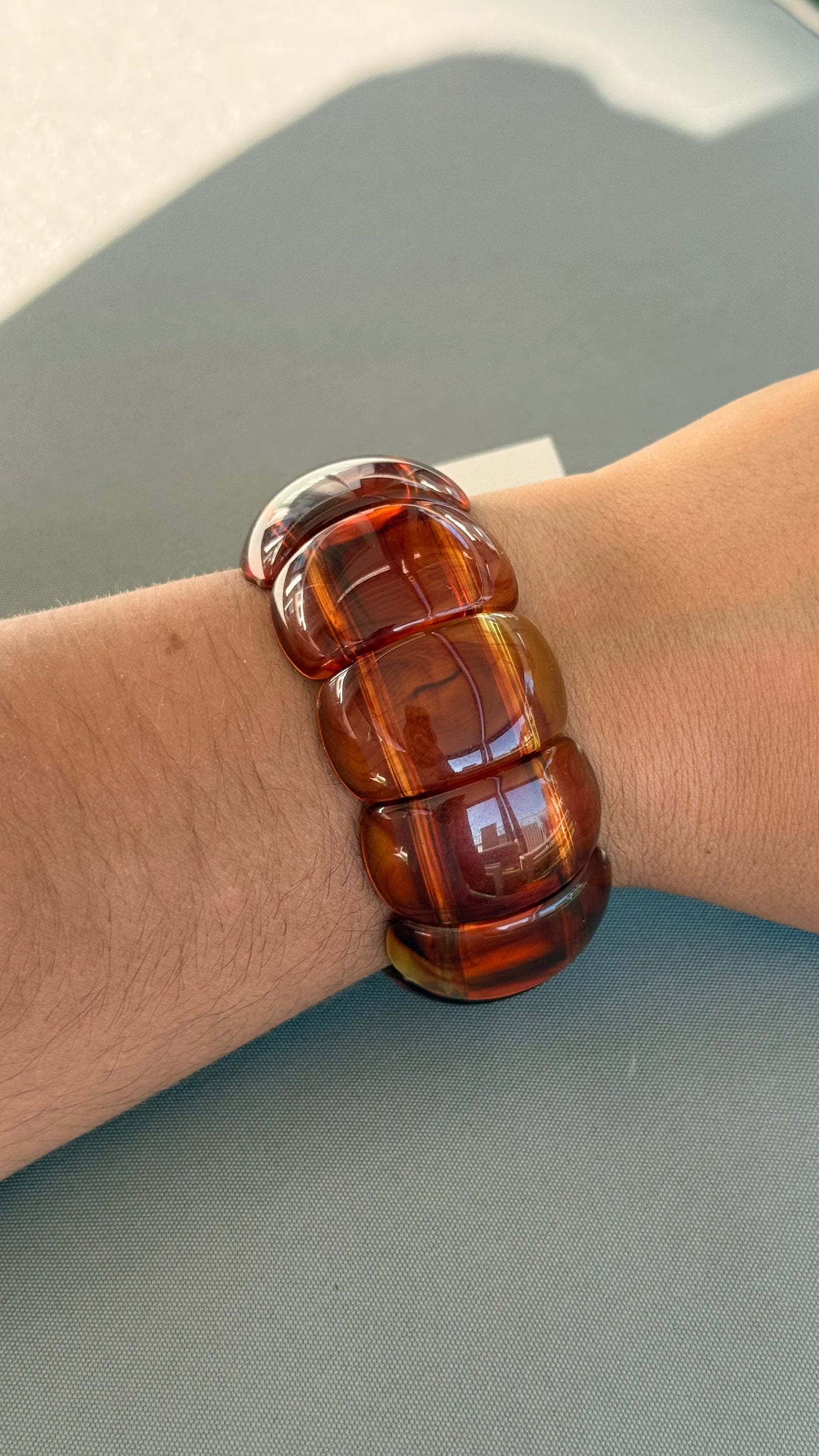 Bracelet mia marron ambré