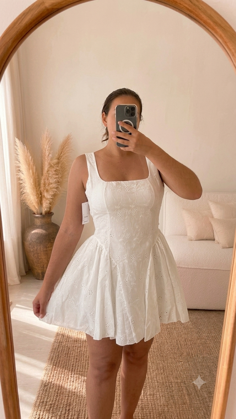 Robe romy brodée