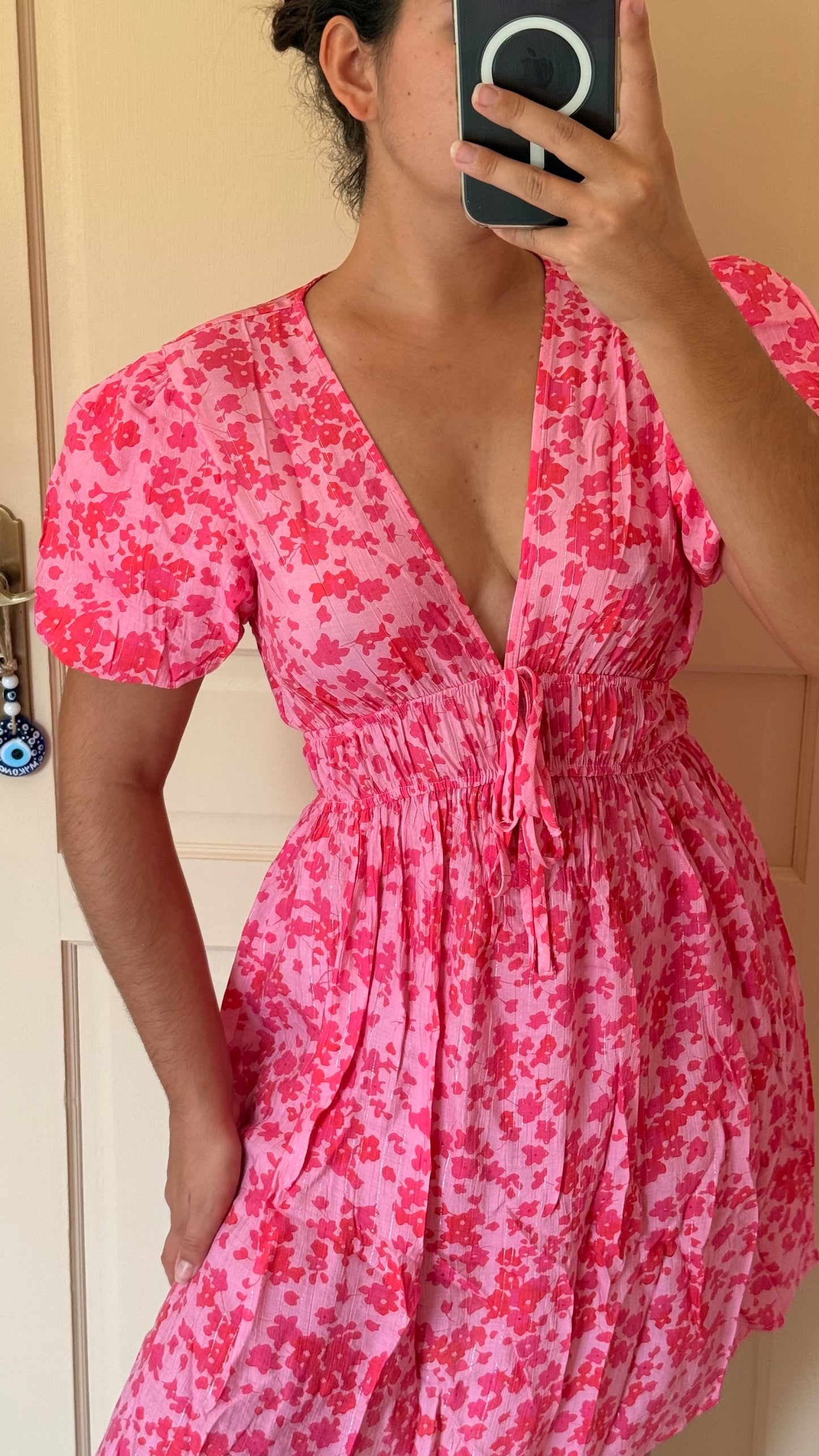 Robe fleurie rose