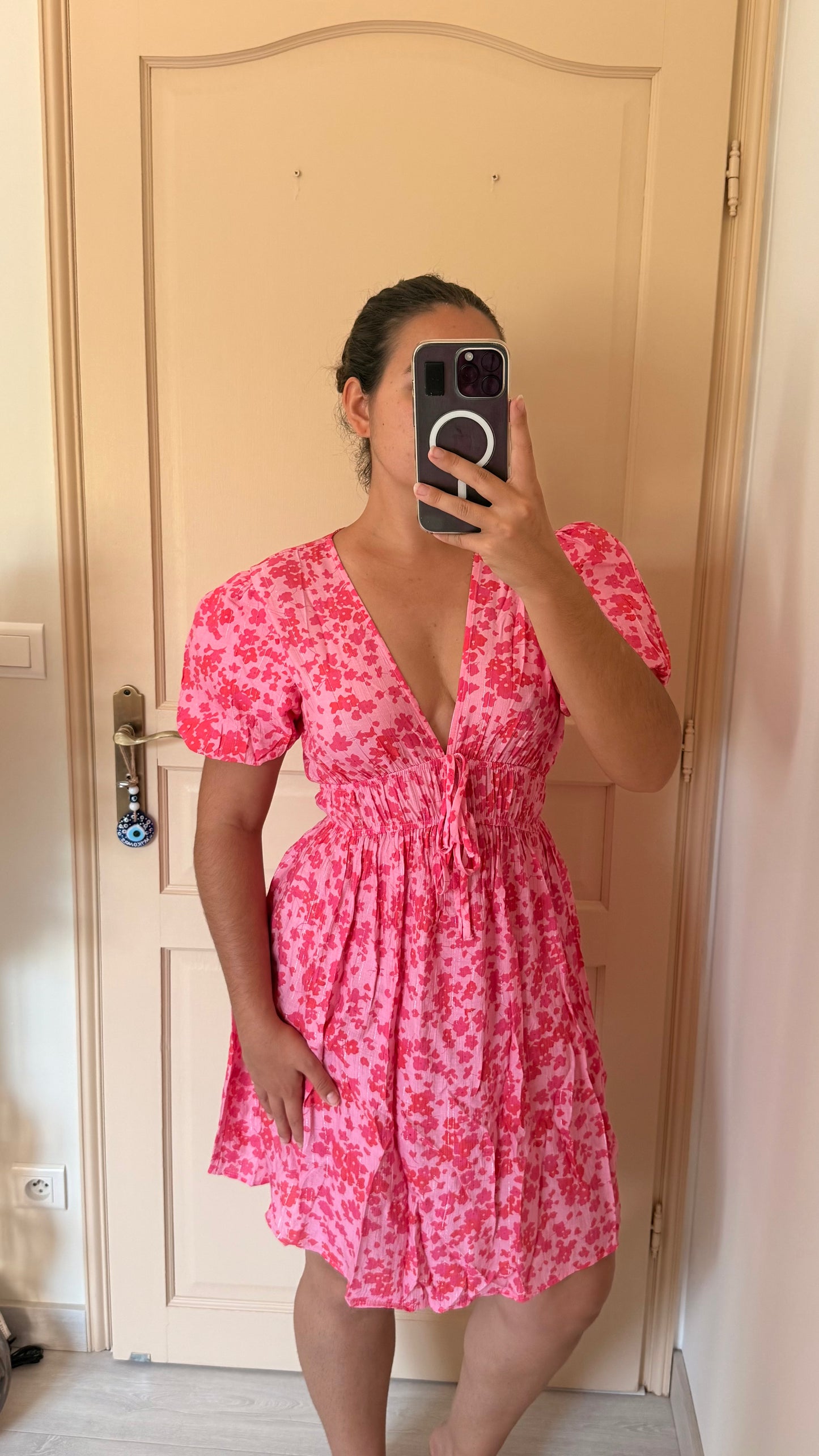 Robe fleurie rose