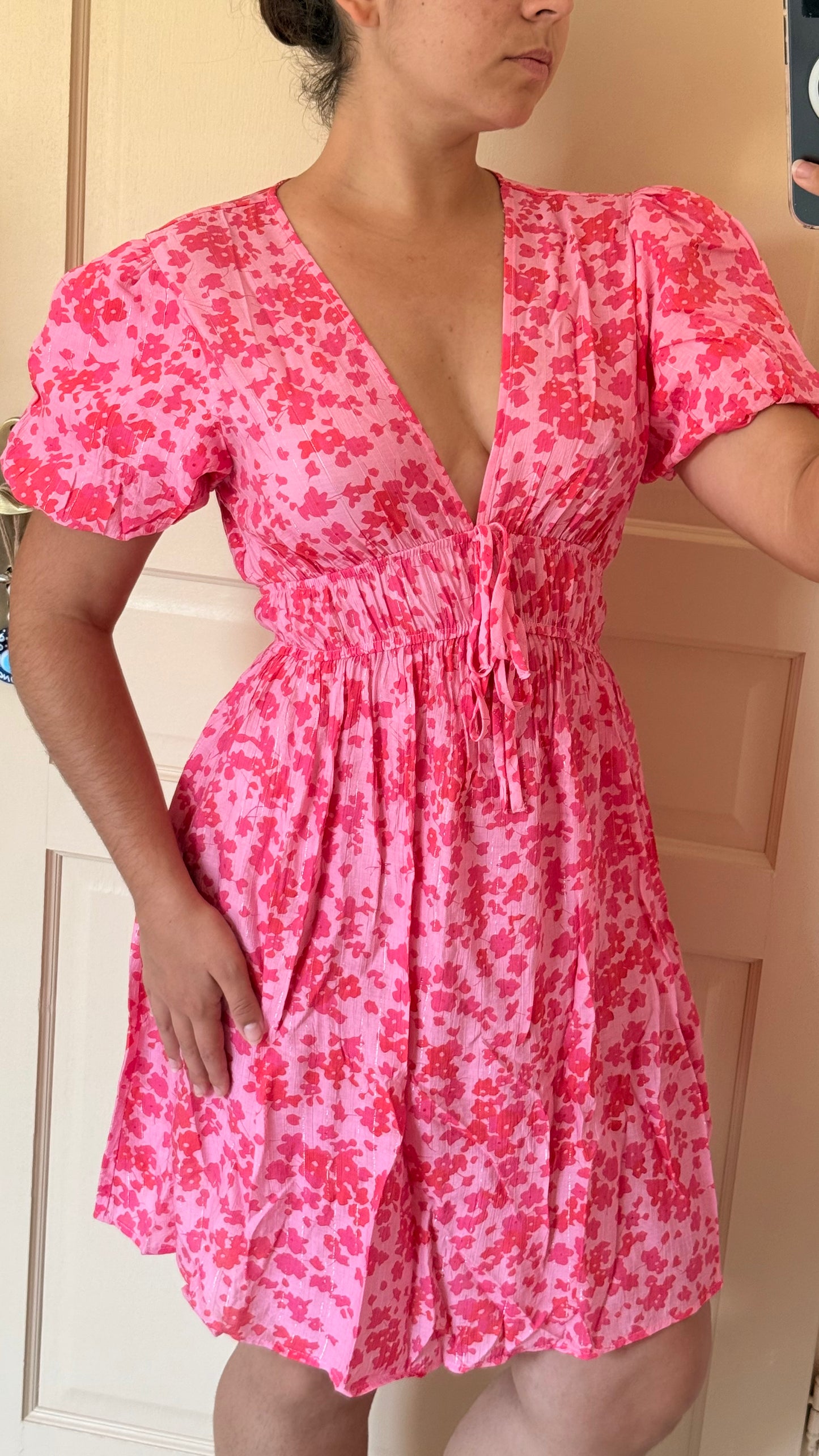 Robe fleurie rose