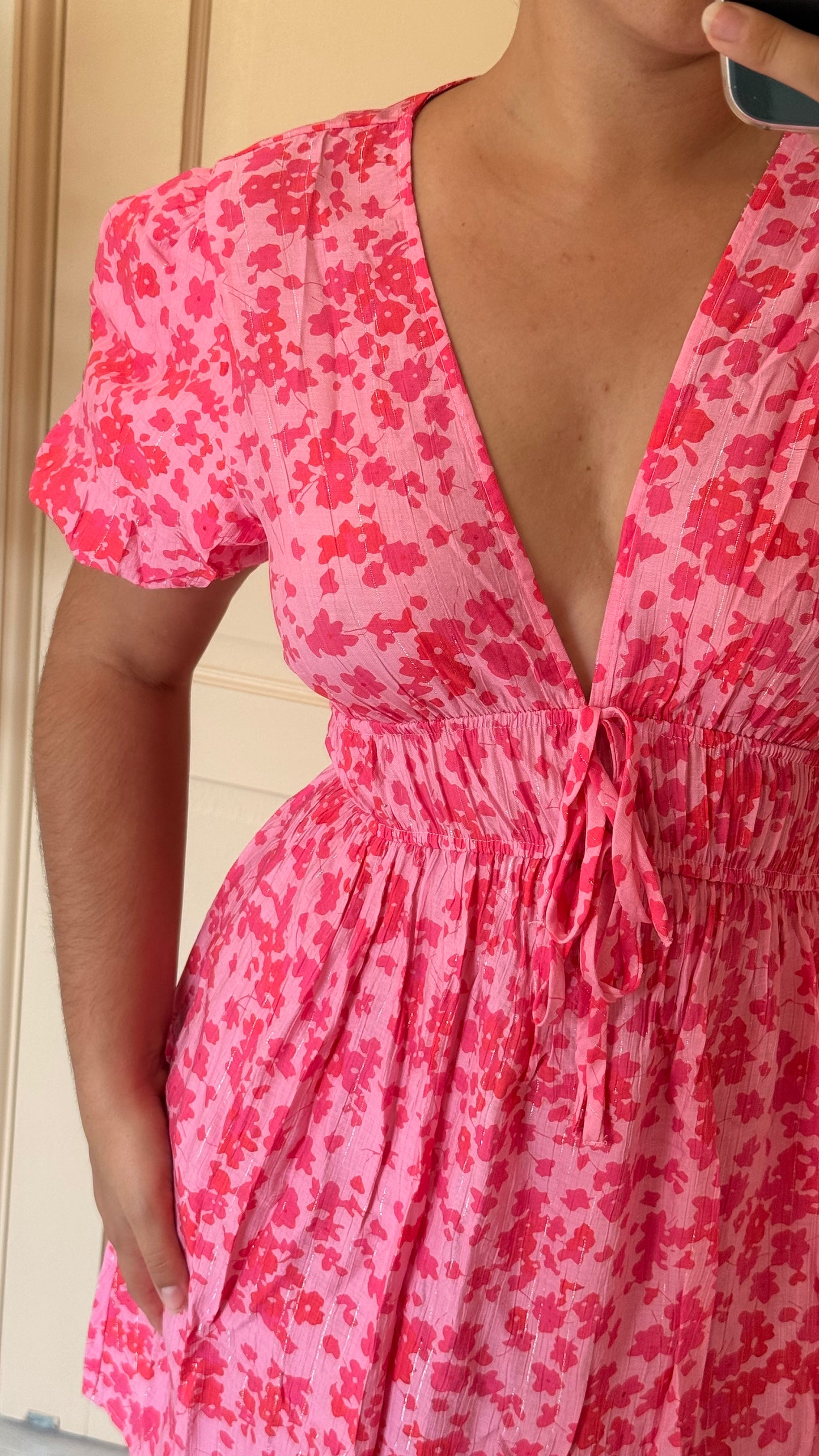 Robe fleurie rose