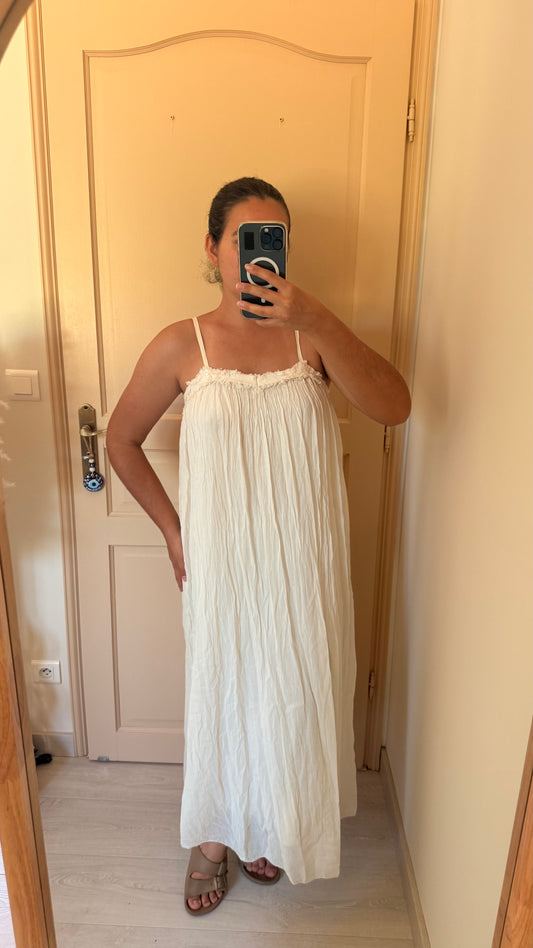 Robe bohème écru
