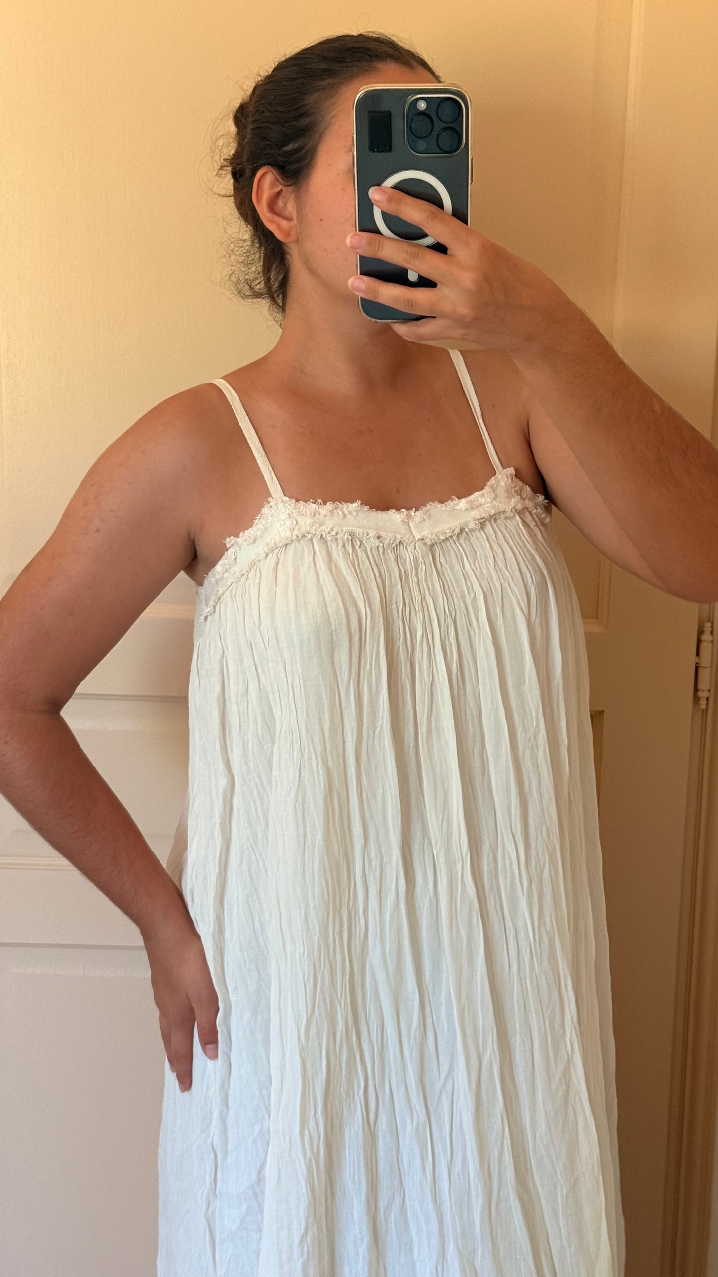 Robe bohème écru