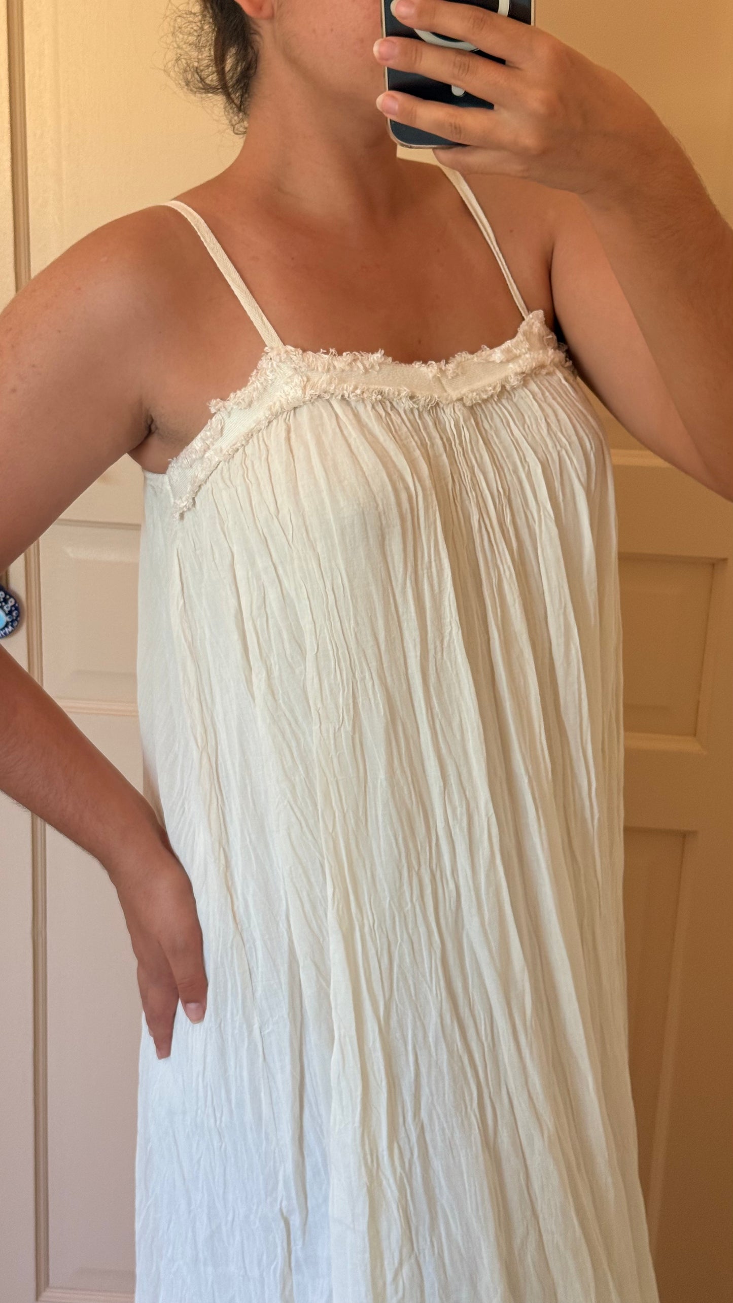 Robe bohème écru