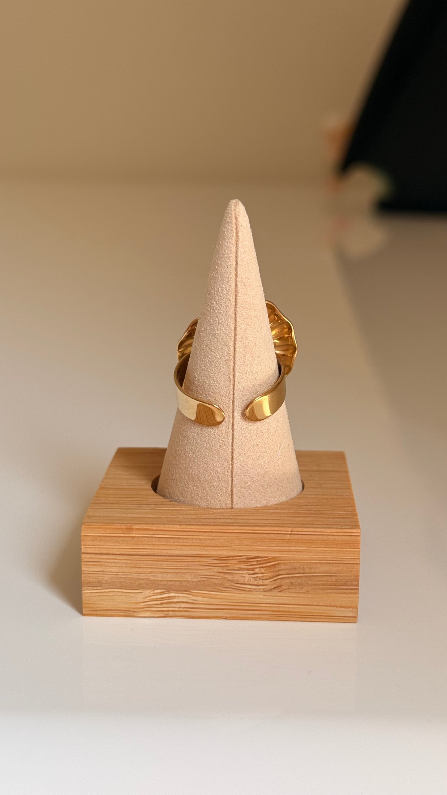 Bague coquillage bleu