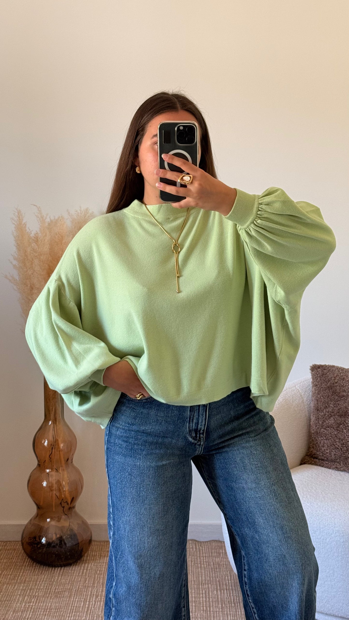 Pull Billie vert pomme
