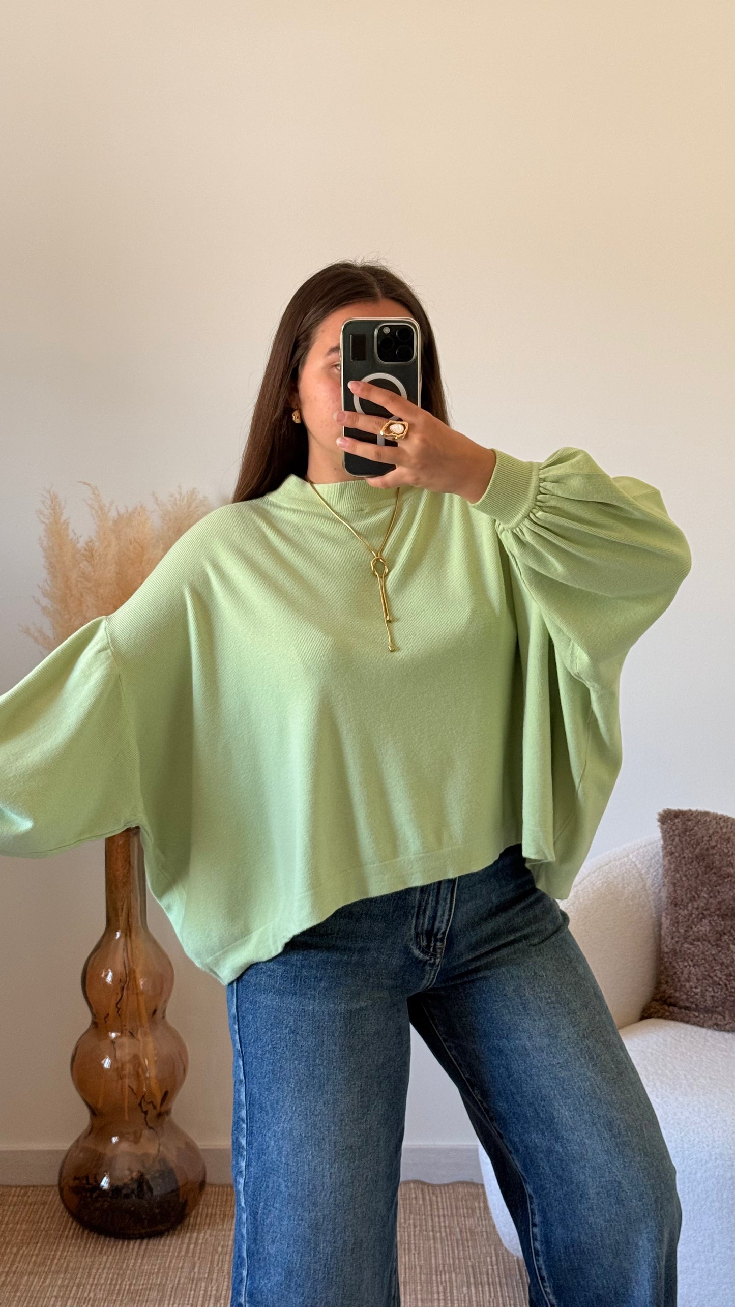 Pull Billie vert pomme