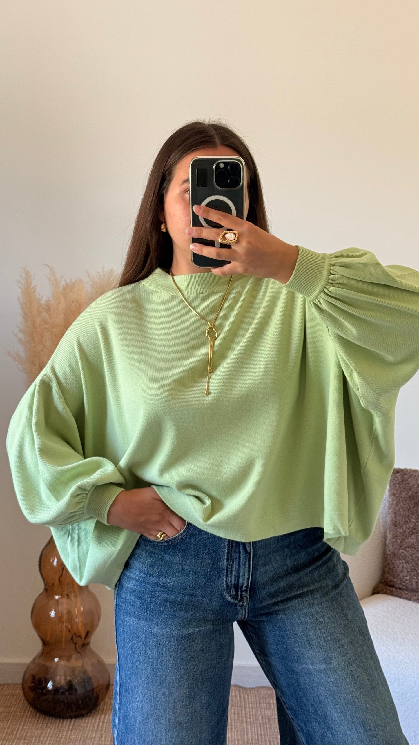 Pull Billie vert pomme