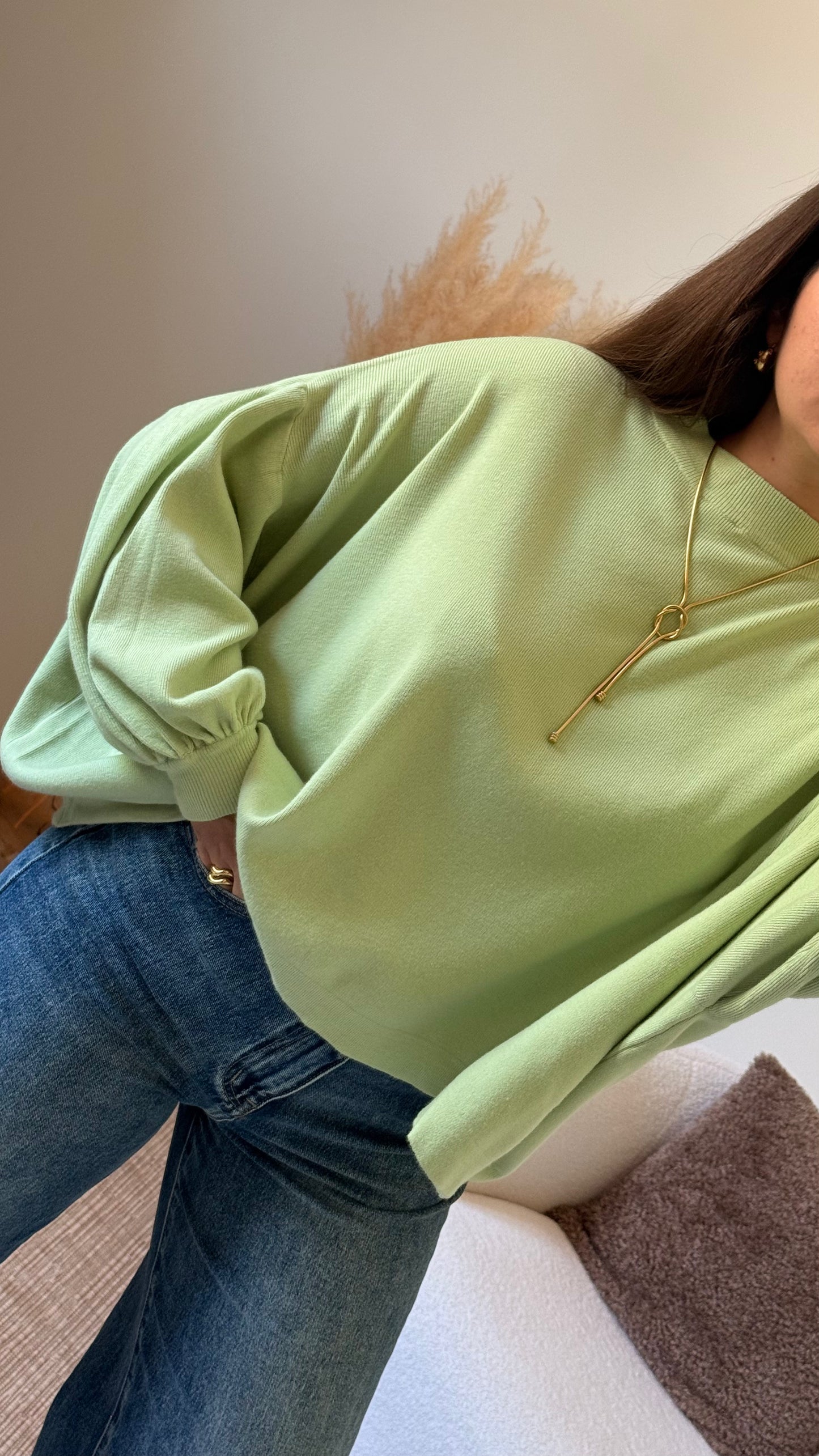 Pull Billie vert pomme