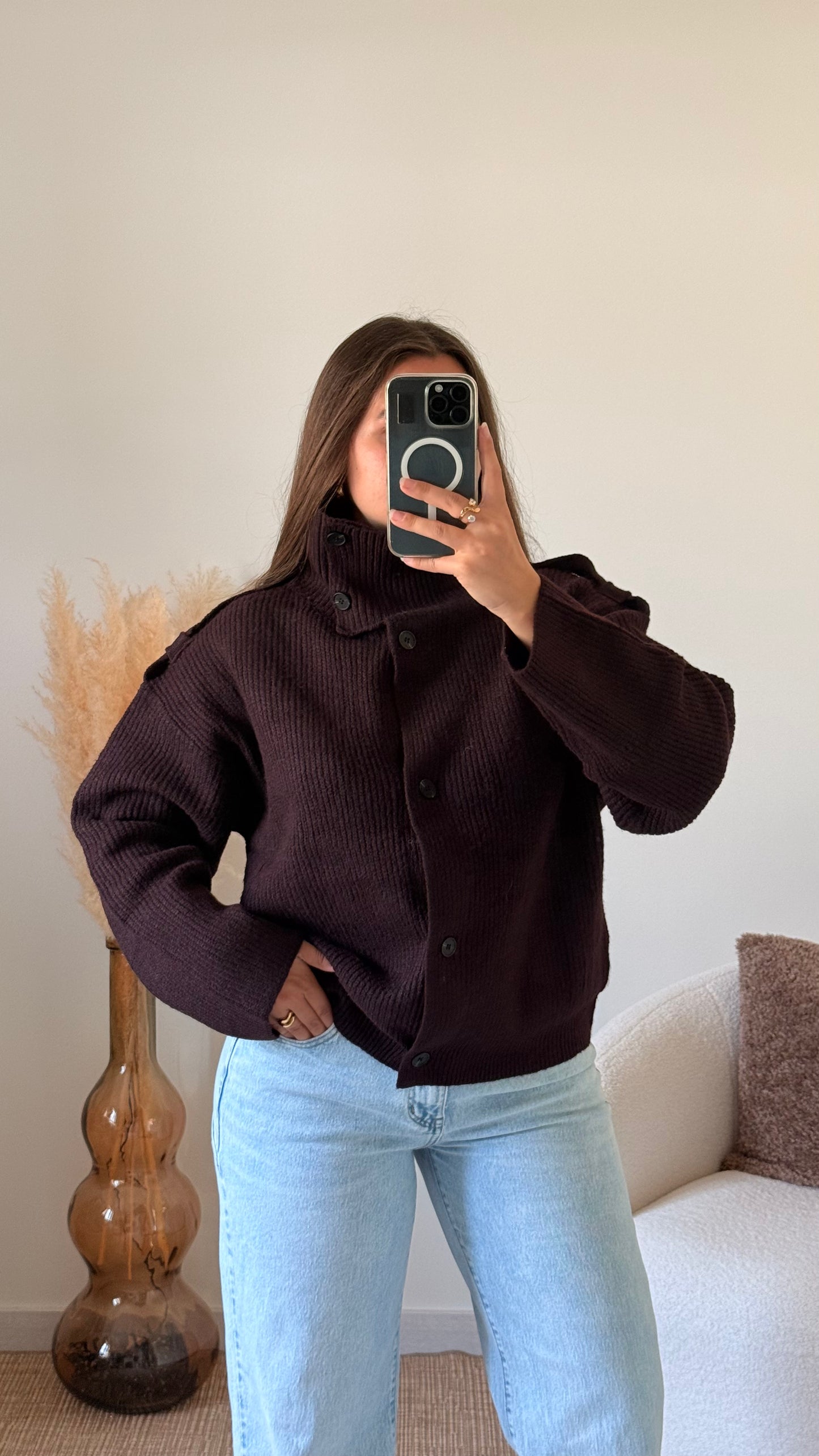 Gilet Alma bordeaux