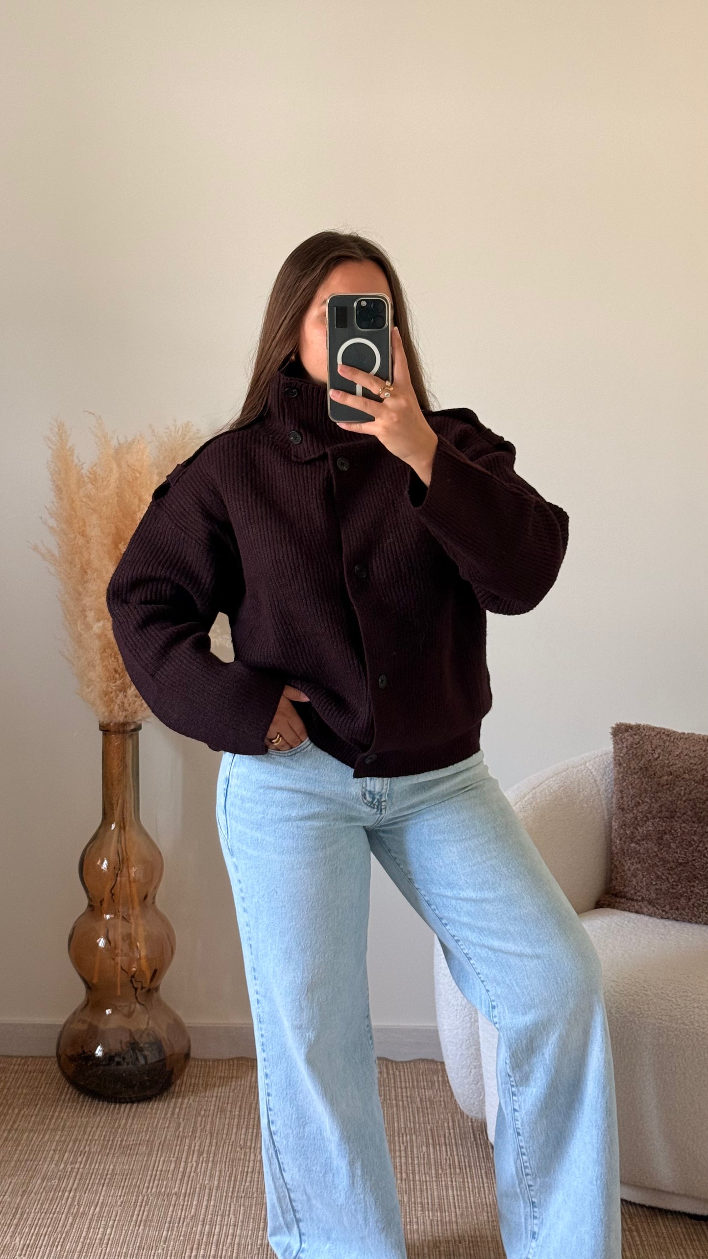 Gilet Alma bordeaux