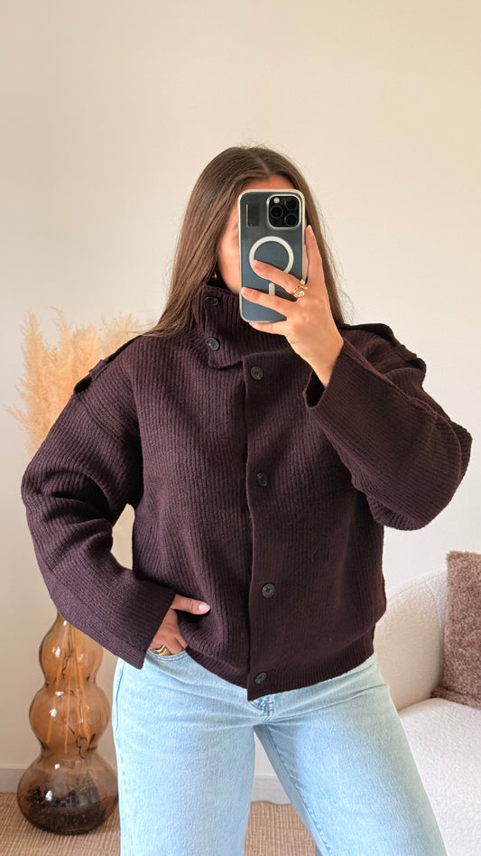 Gilet Alma bordeaux