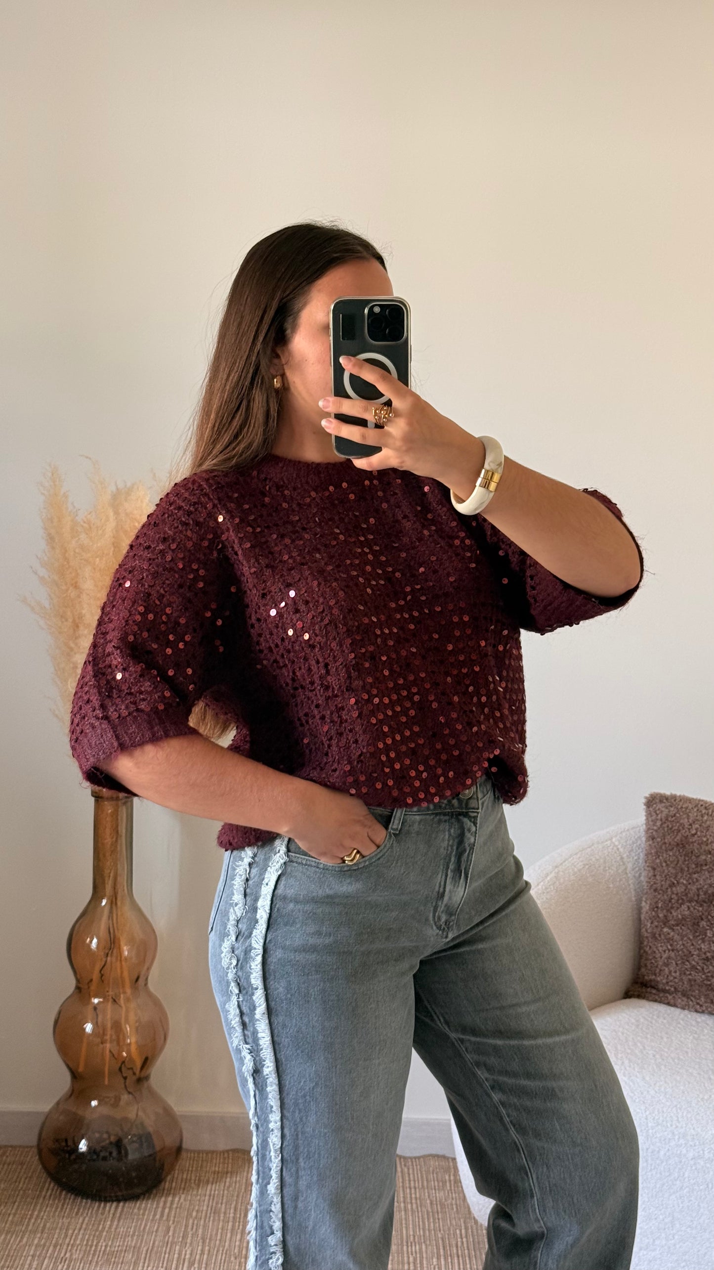 Pull Stella bordeaux