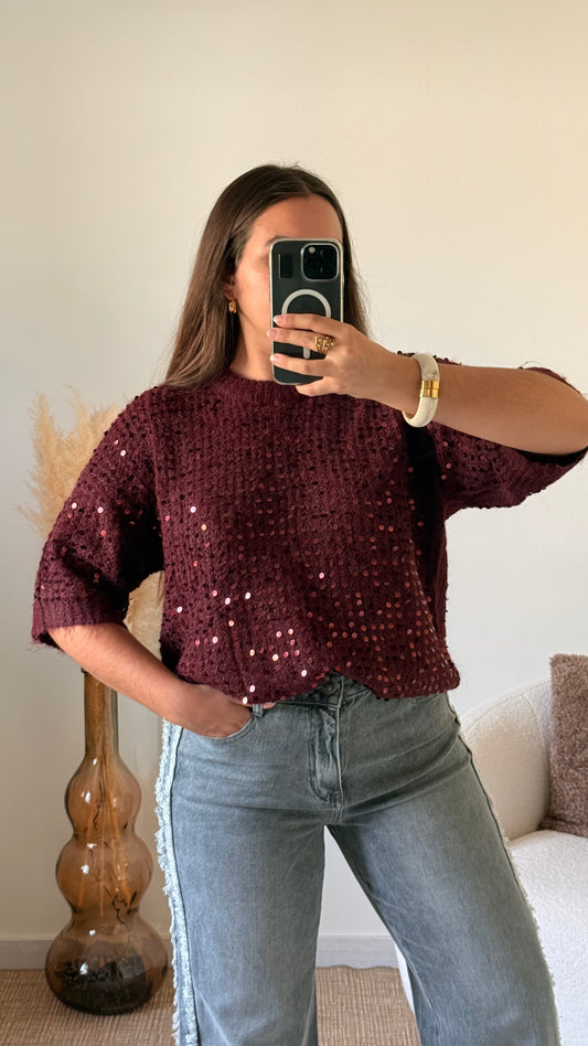 Pull Stella bordeaux