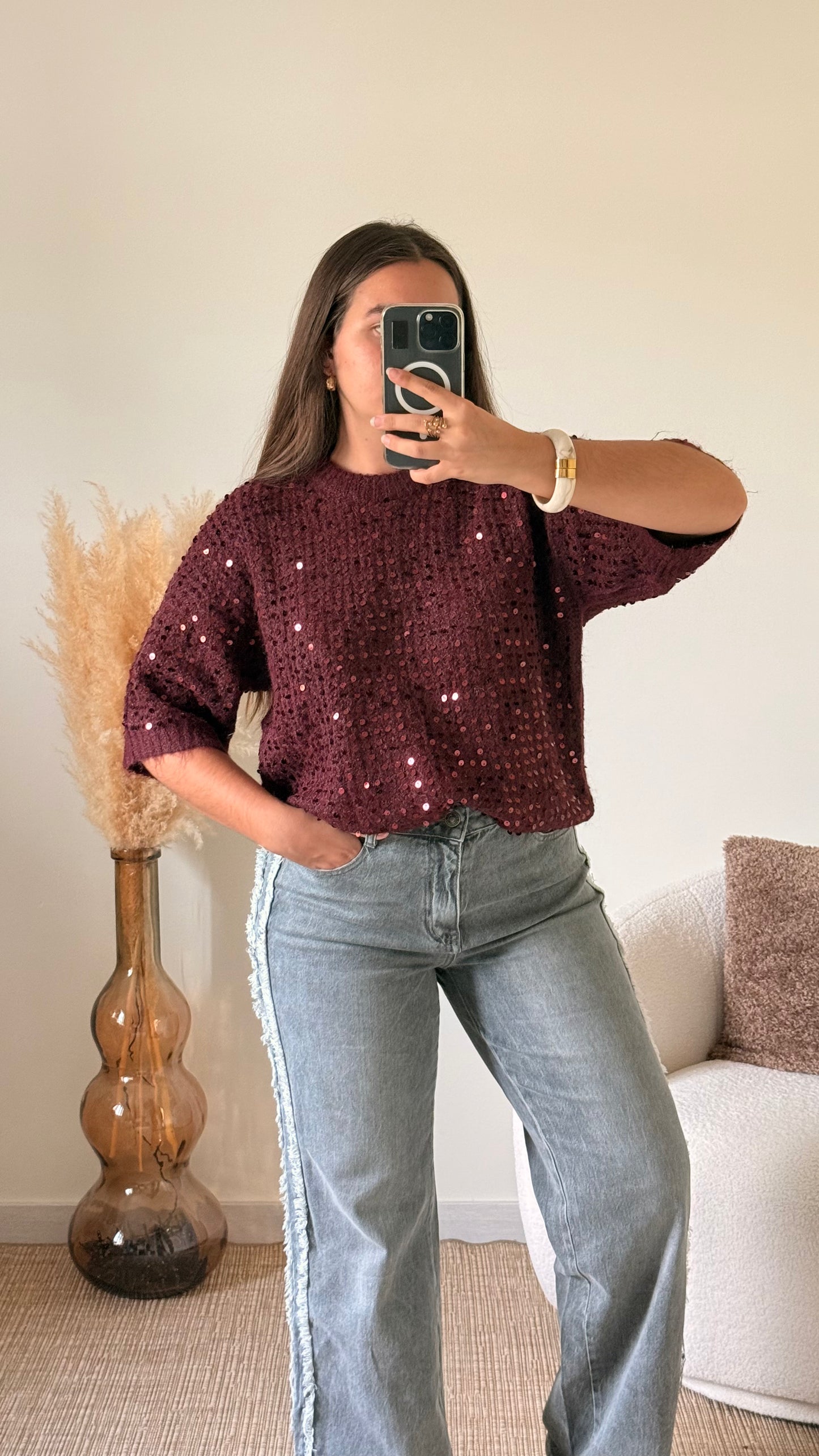 Pull Stella bordeaux