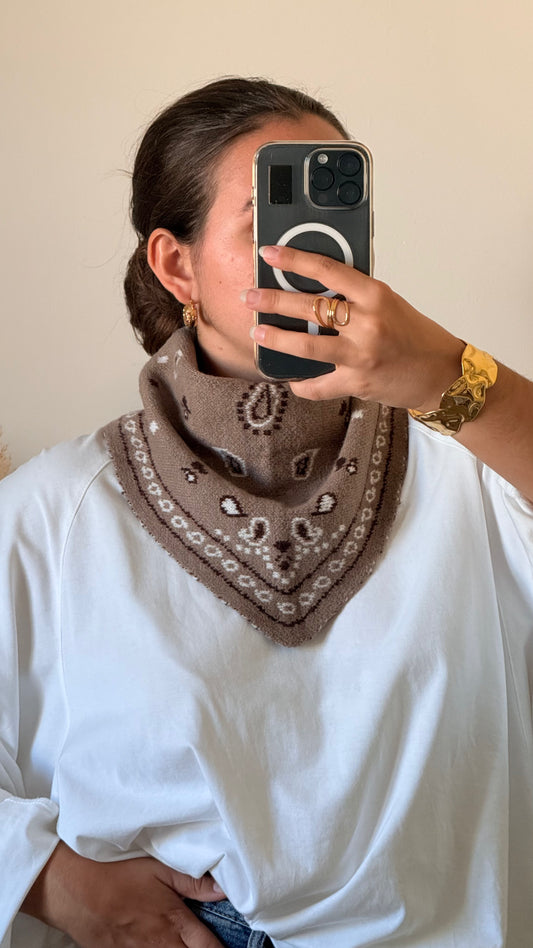 Foulard Nell taupe