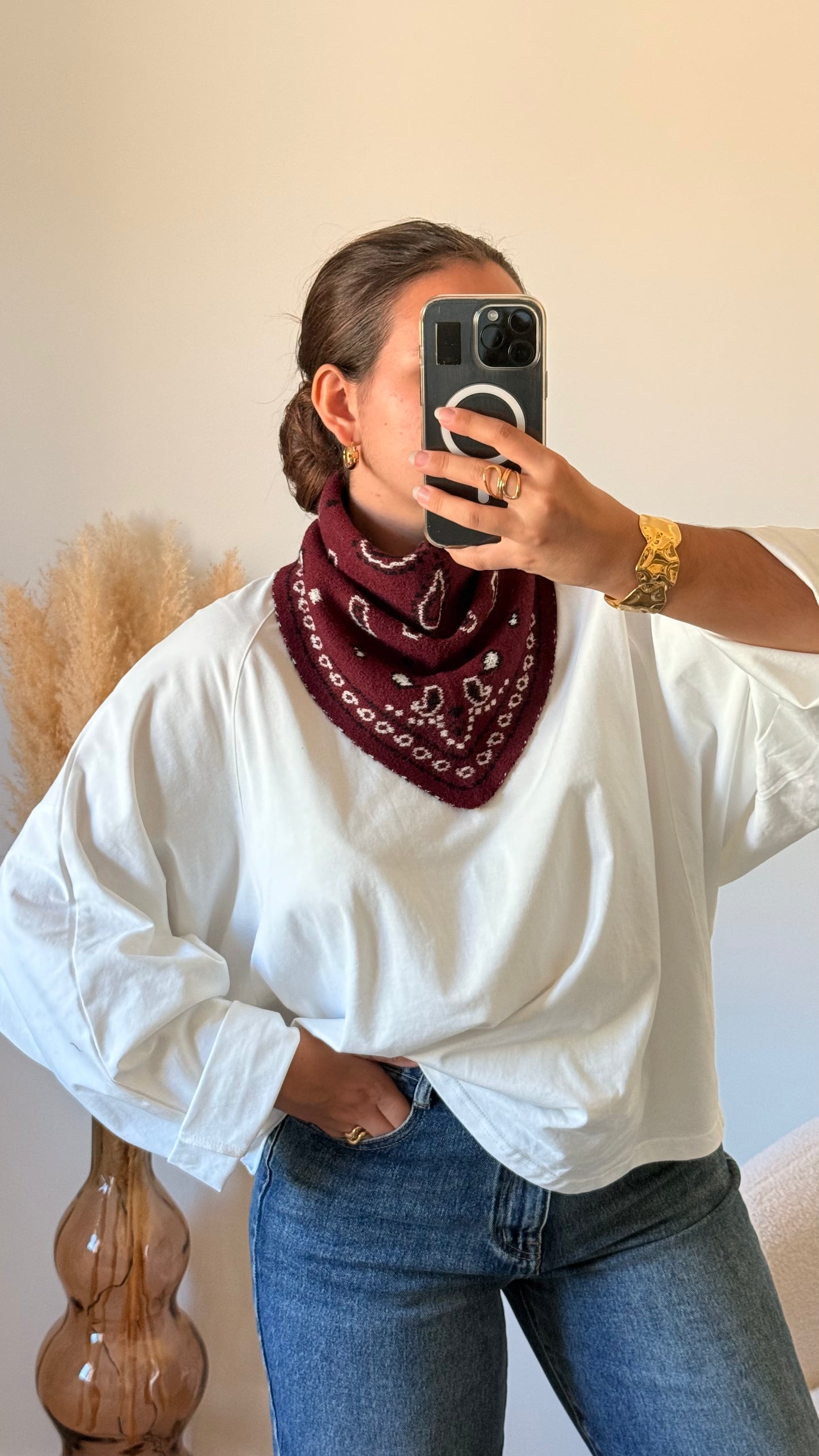 Foulard Nell bordeaux