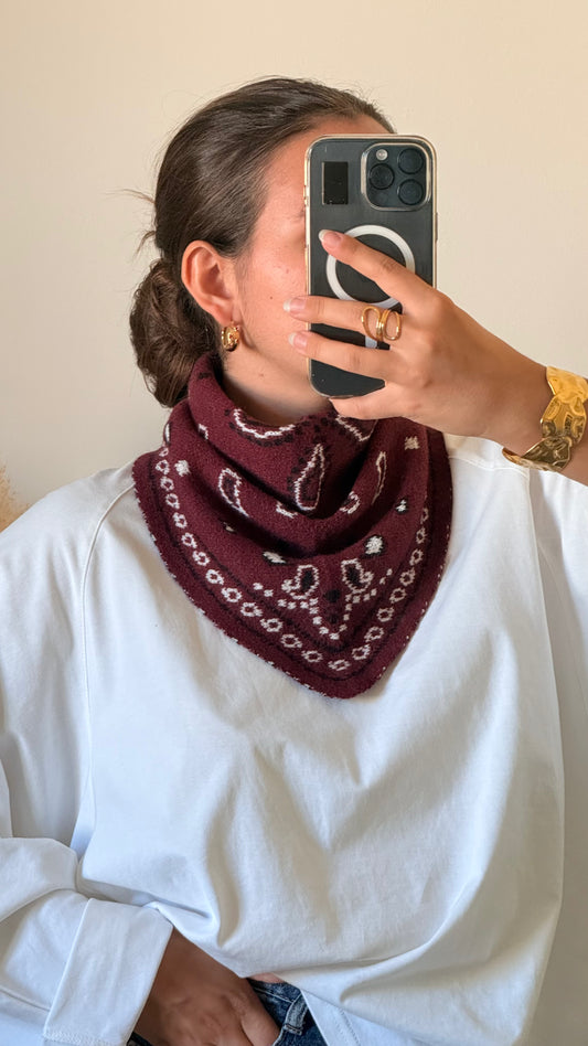 Foulard Nell bordeaux