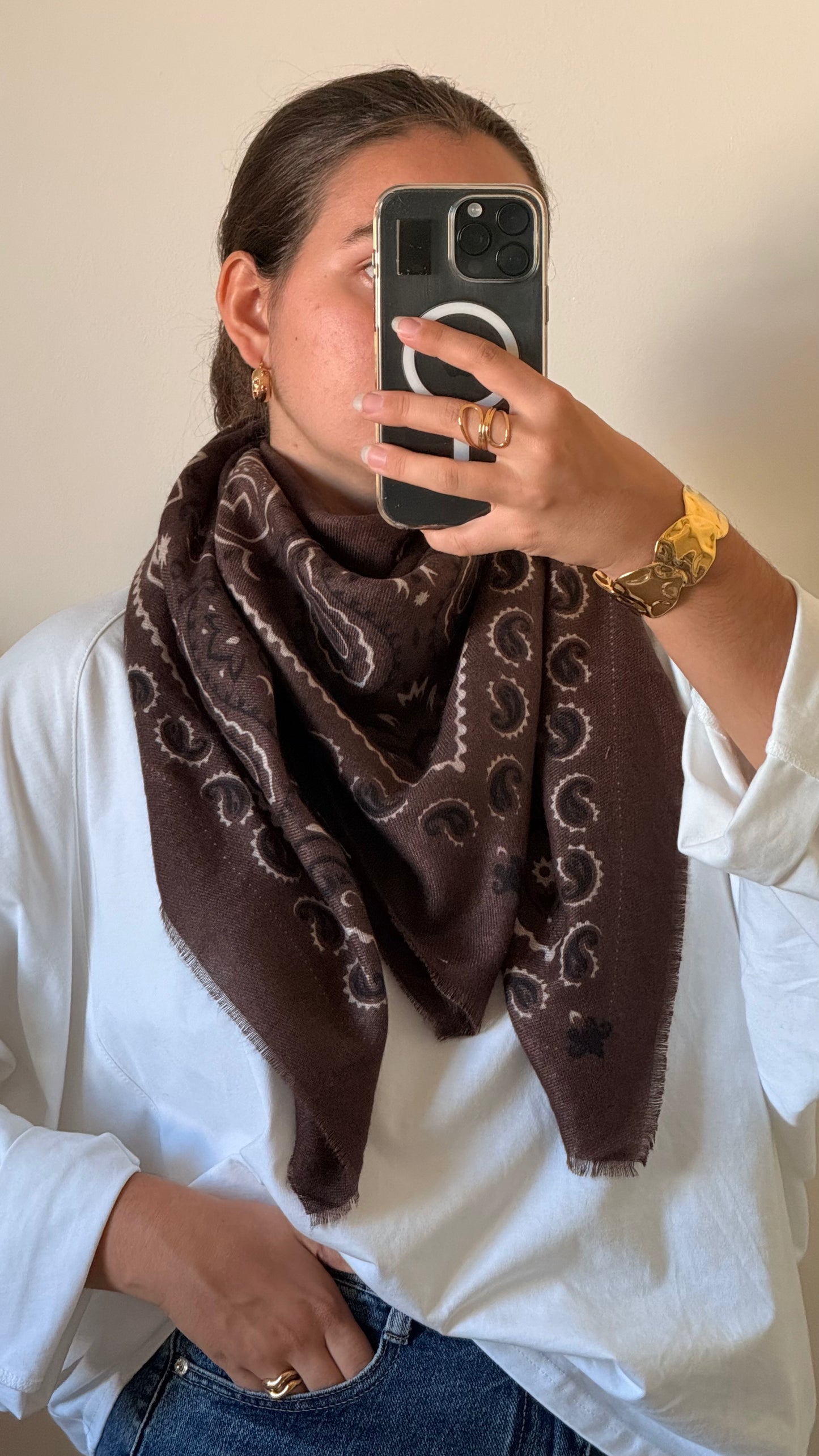 Foulard Cow chocolat