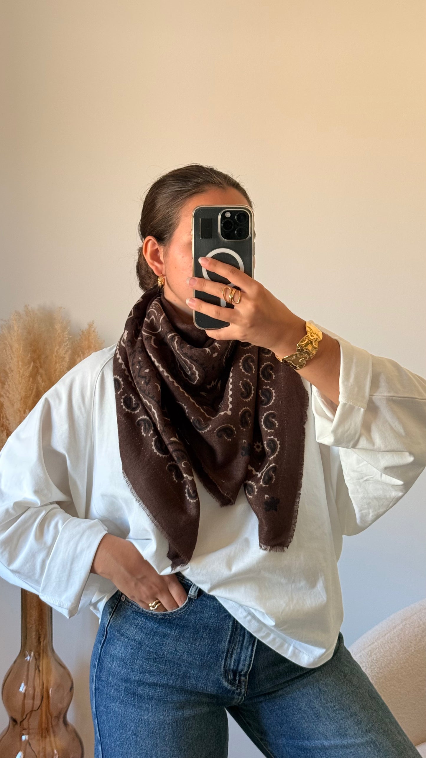 Foulard Cow chocolat