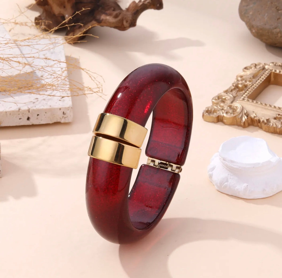 Bracelet Hattie paillettes rouge