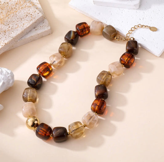 Collier Emma taupe