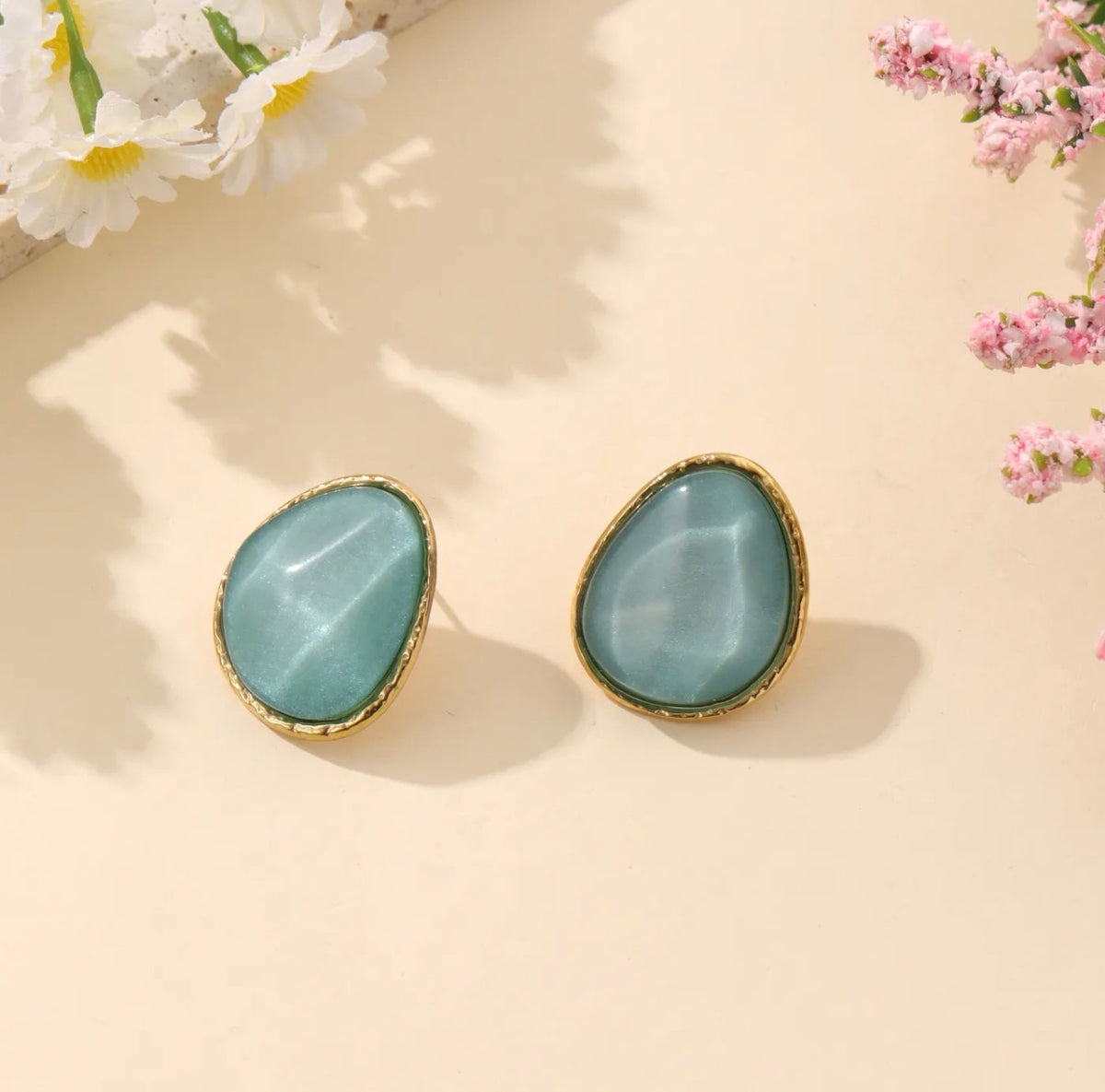 Boucles d'oreilles Aura bleu