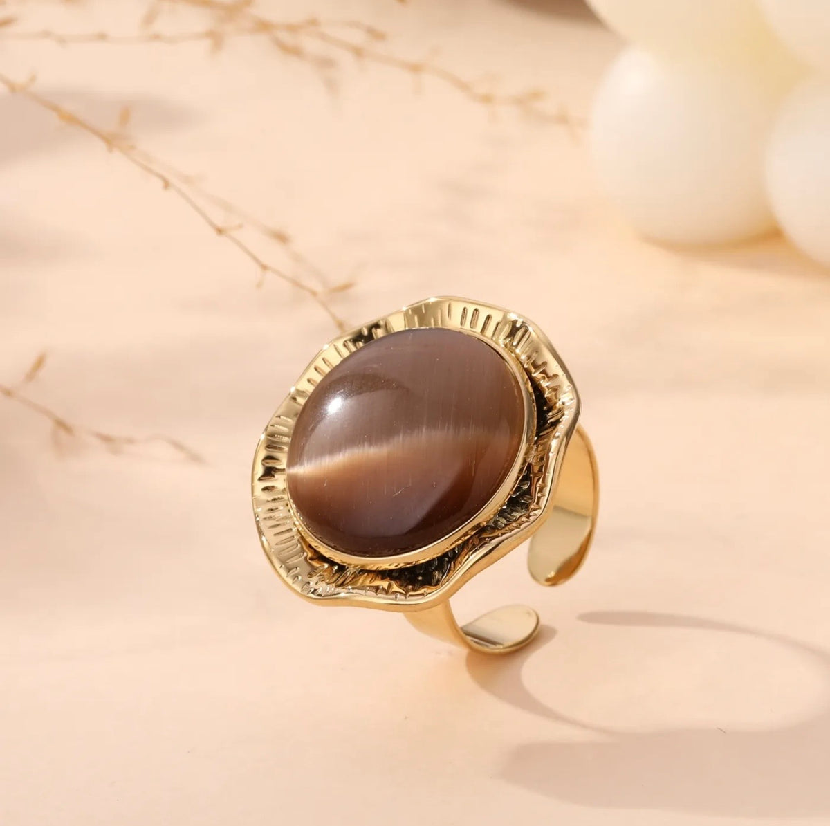 Bague Diane marron