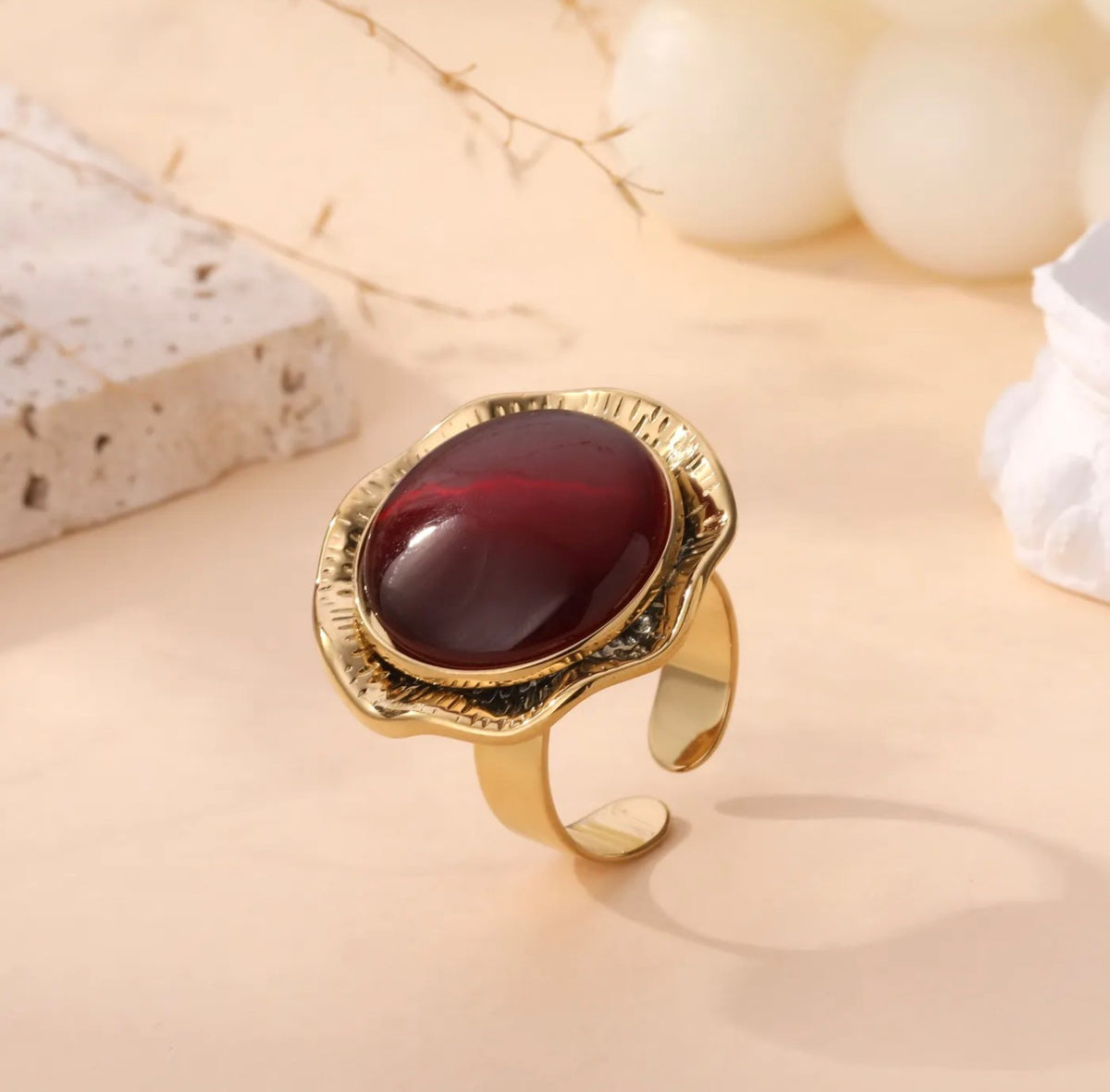 Bague Diane bordeaux