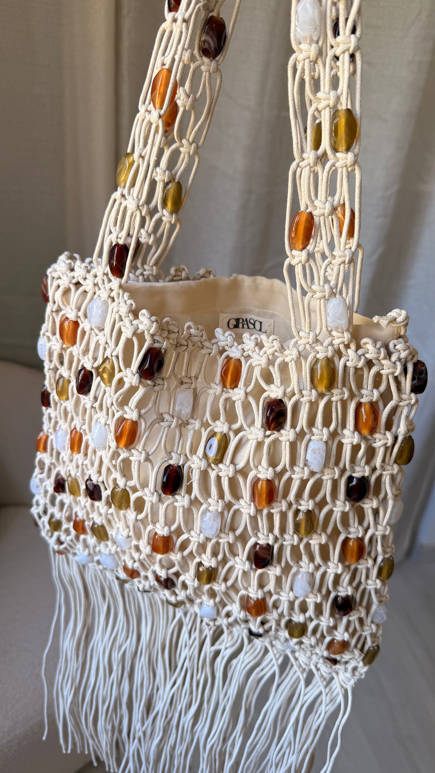 Sac tote macramé