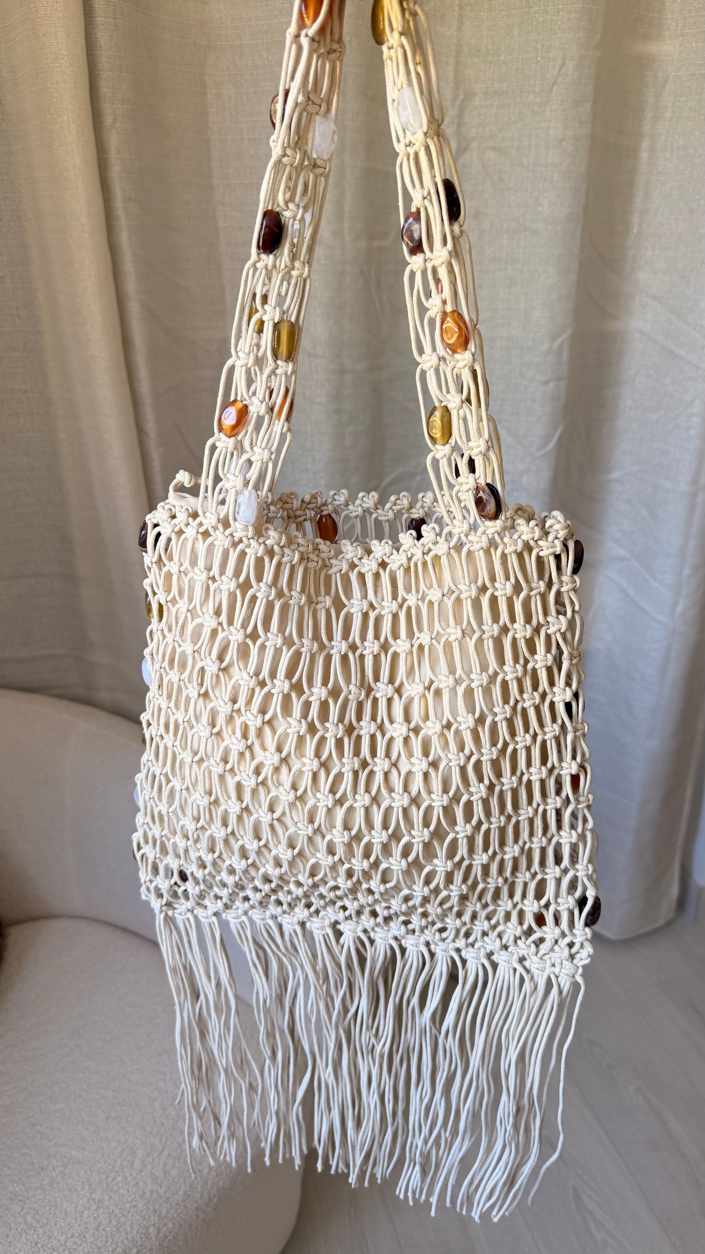 Sac tote macramé