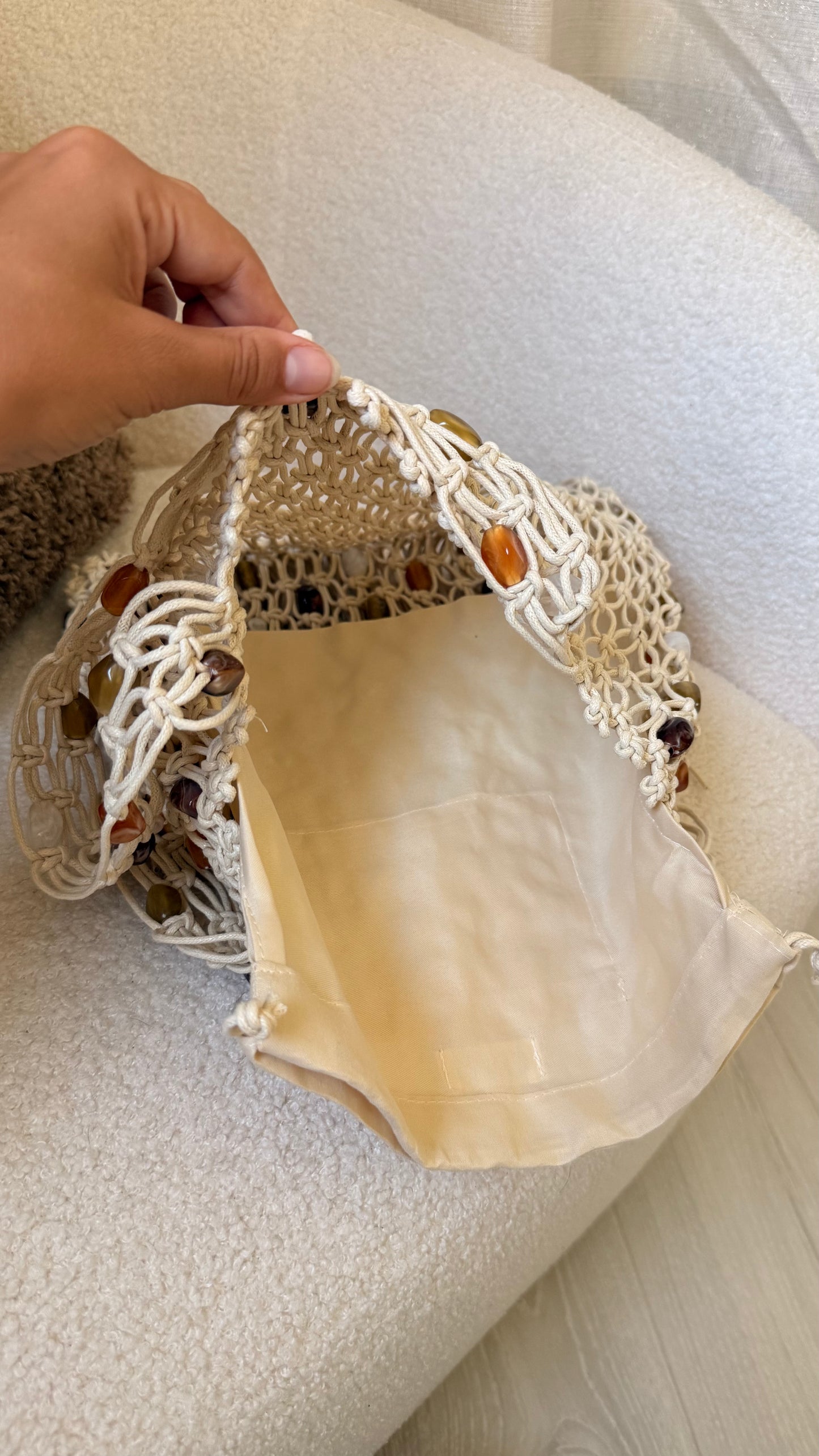 Sac tote macramé