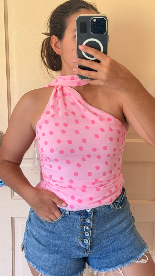 Top pois rose