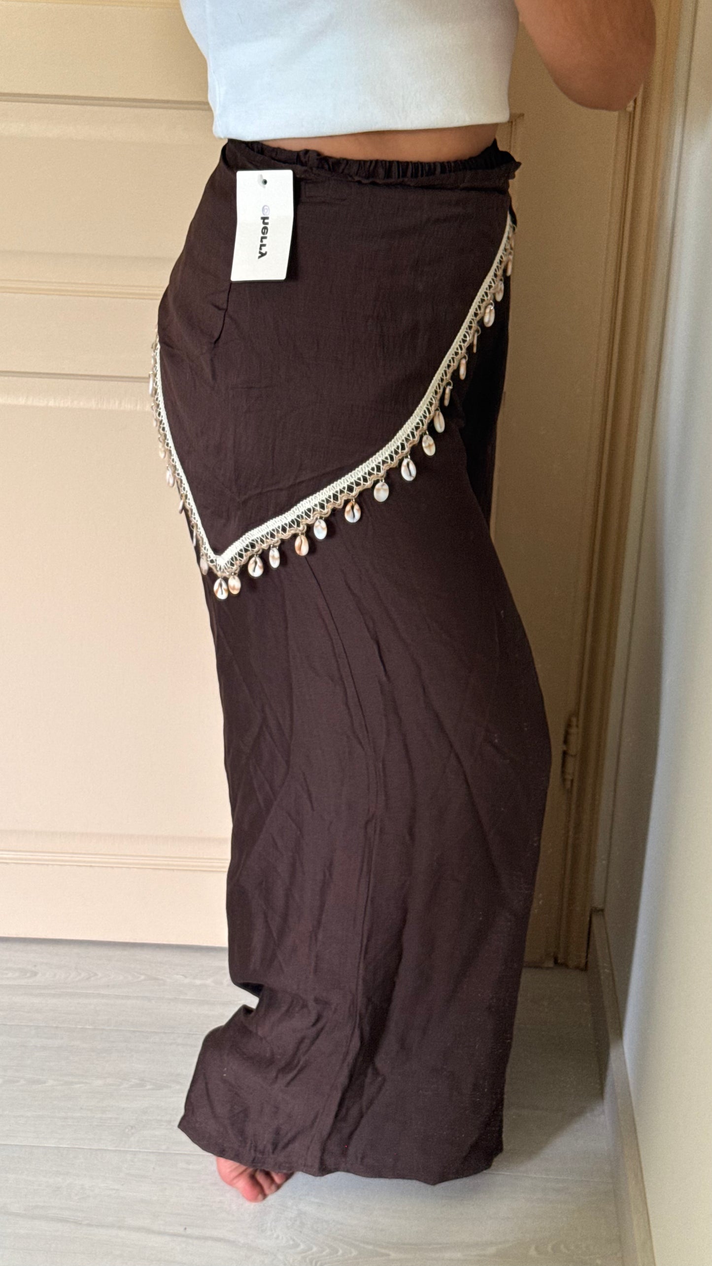 Pantalon coquillage marron