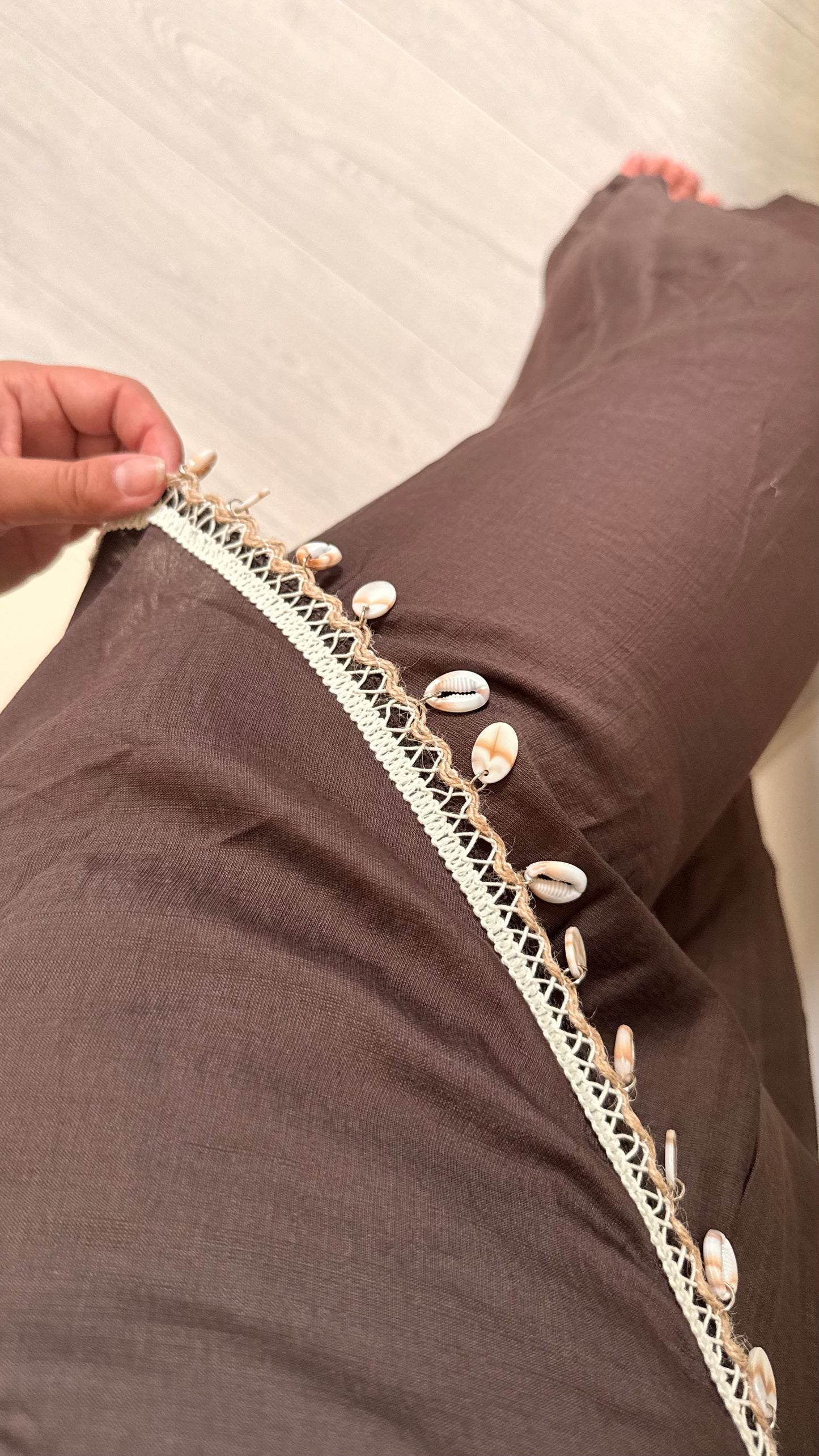 Pantalon coquillage marron