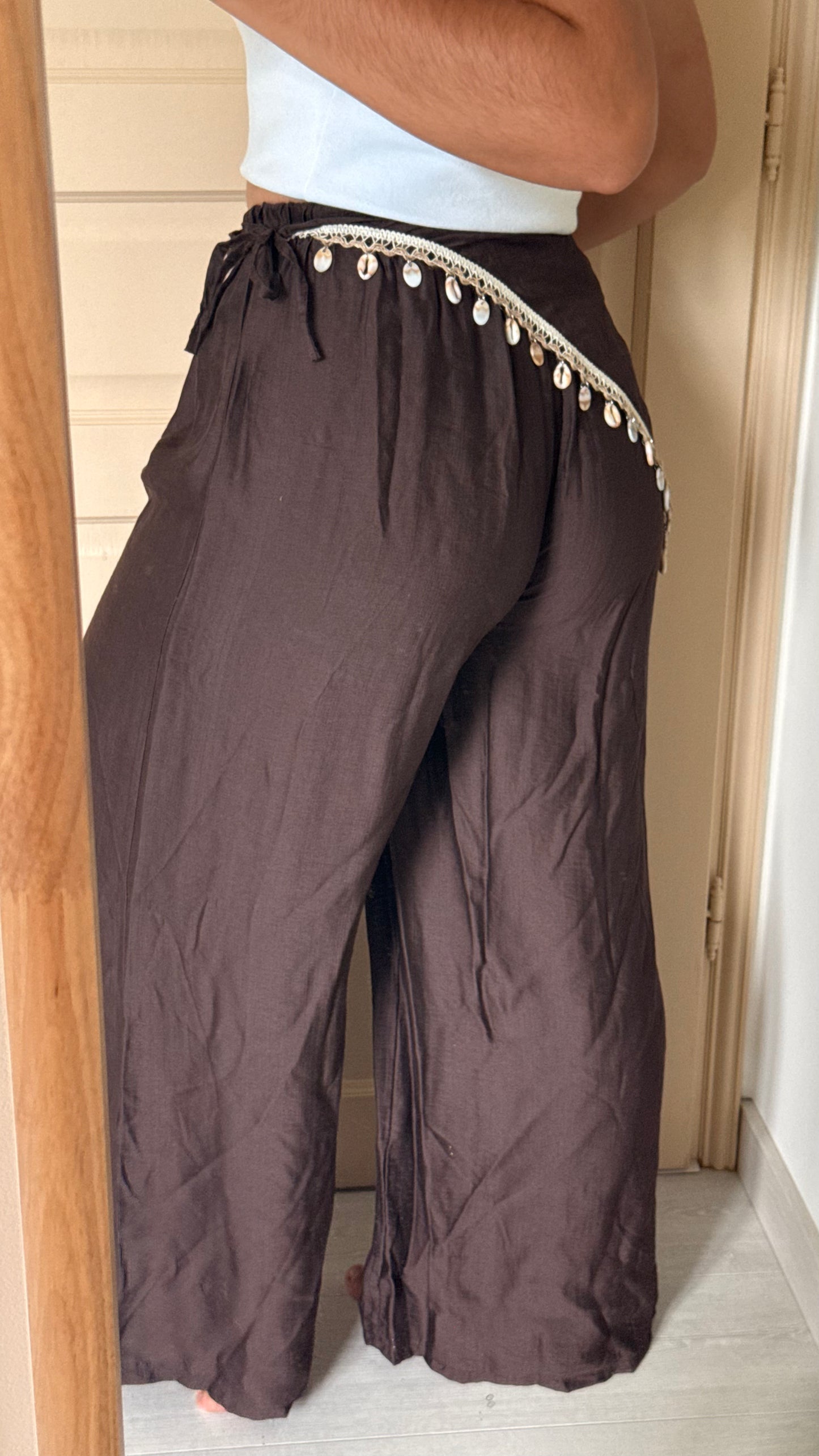 Pantalon coquillage marron