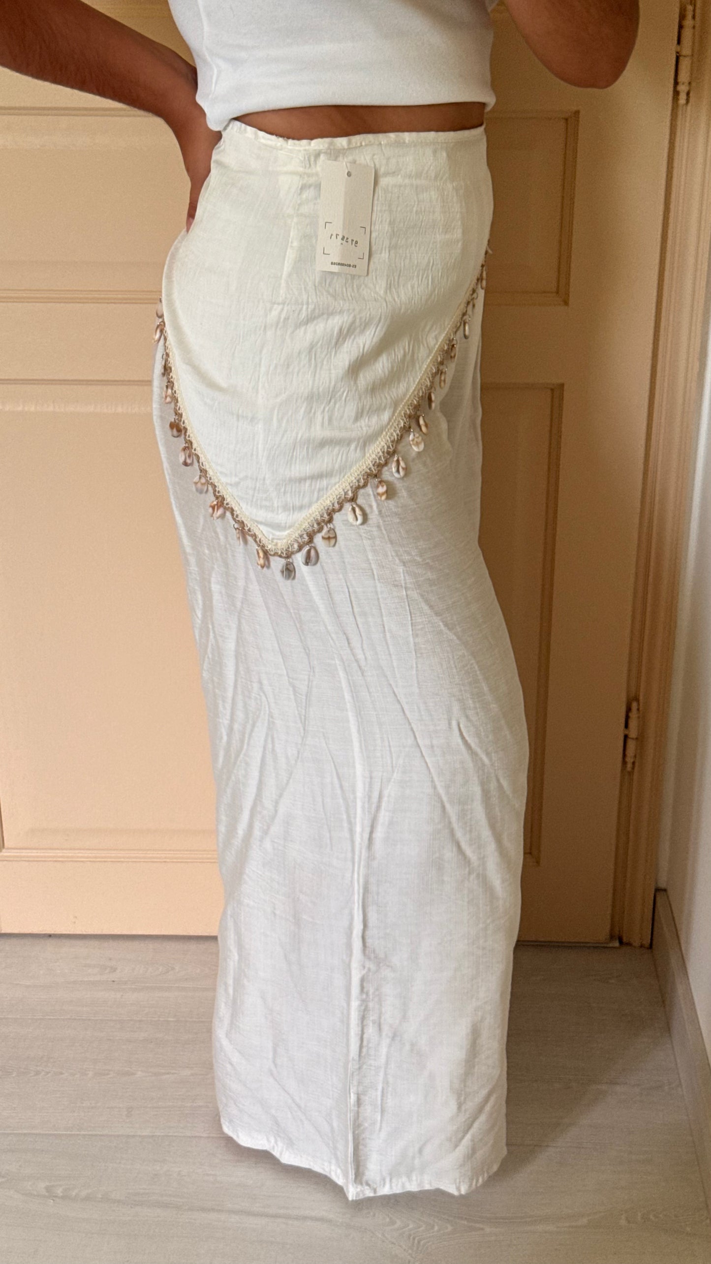 Pantalon coquillage blanc