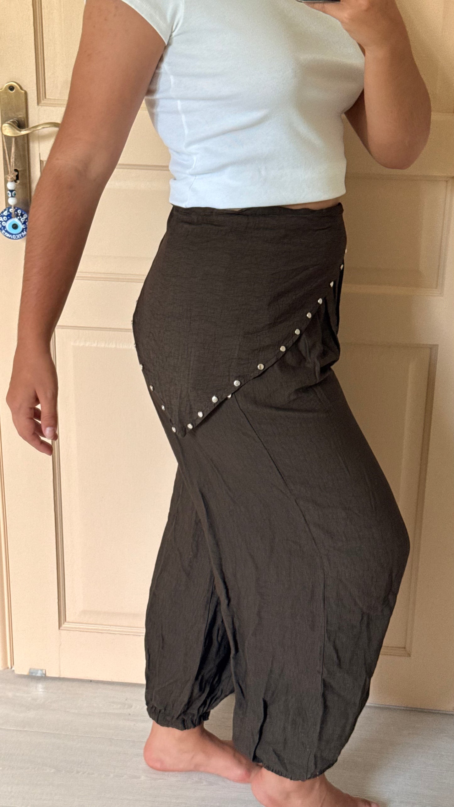 Pantalon sarouel marron