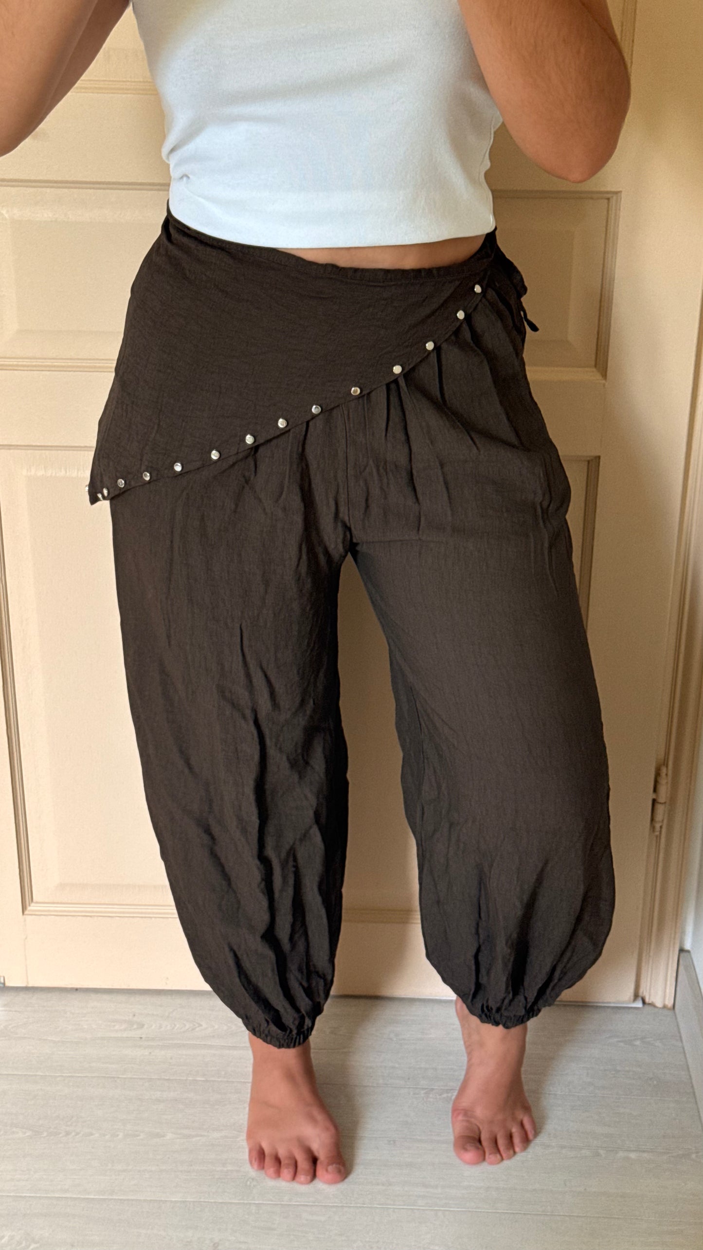 Pantalon sarouel marron