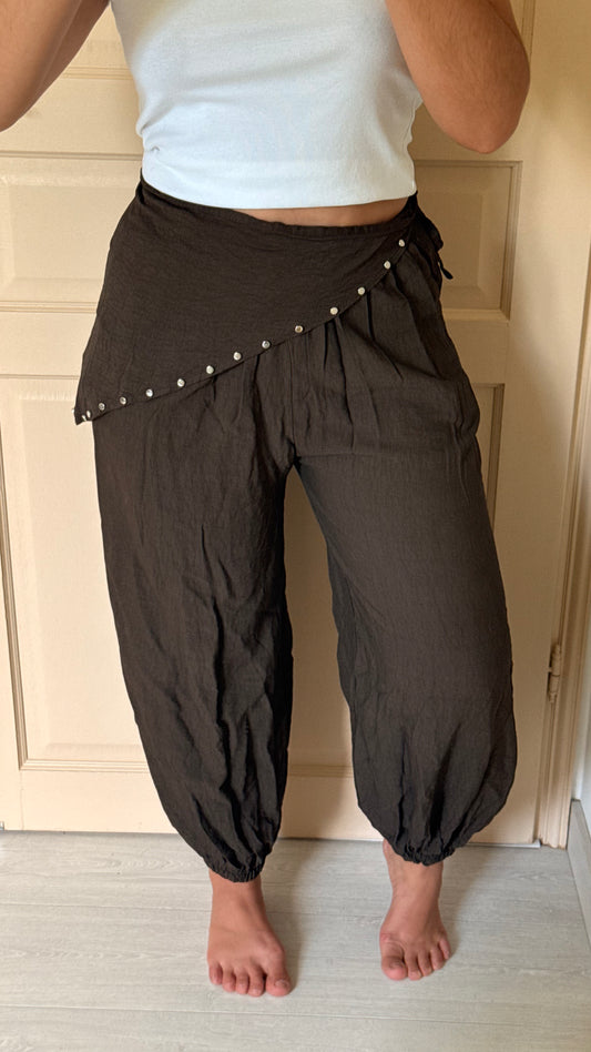 Pantalon sarouel marron