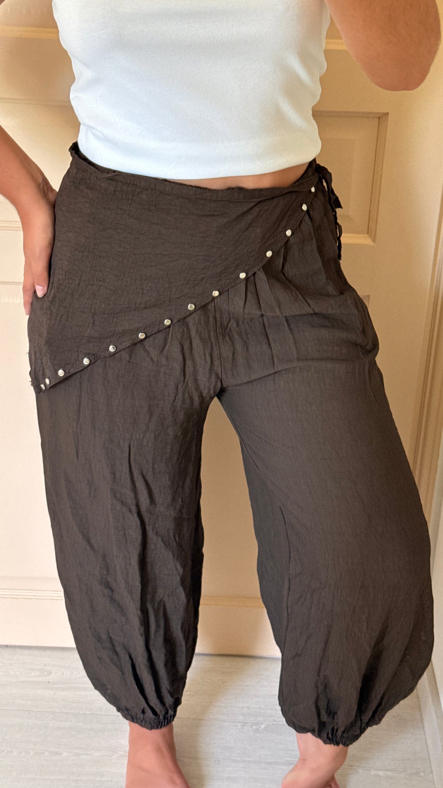 Pantalon sarouel marron