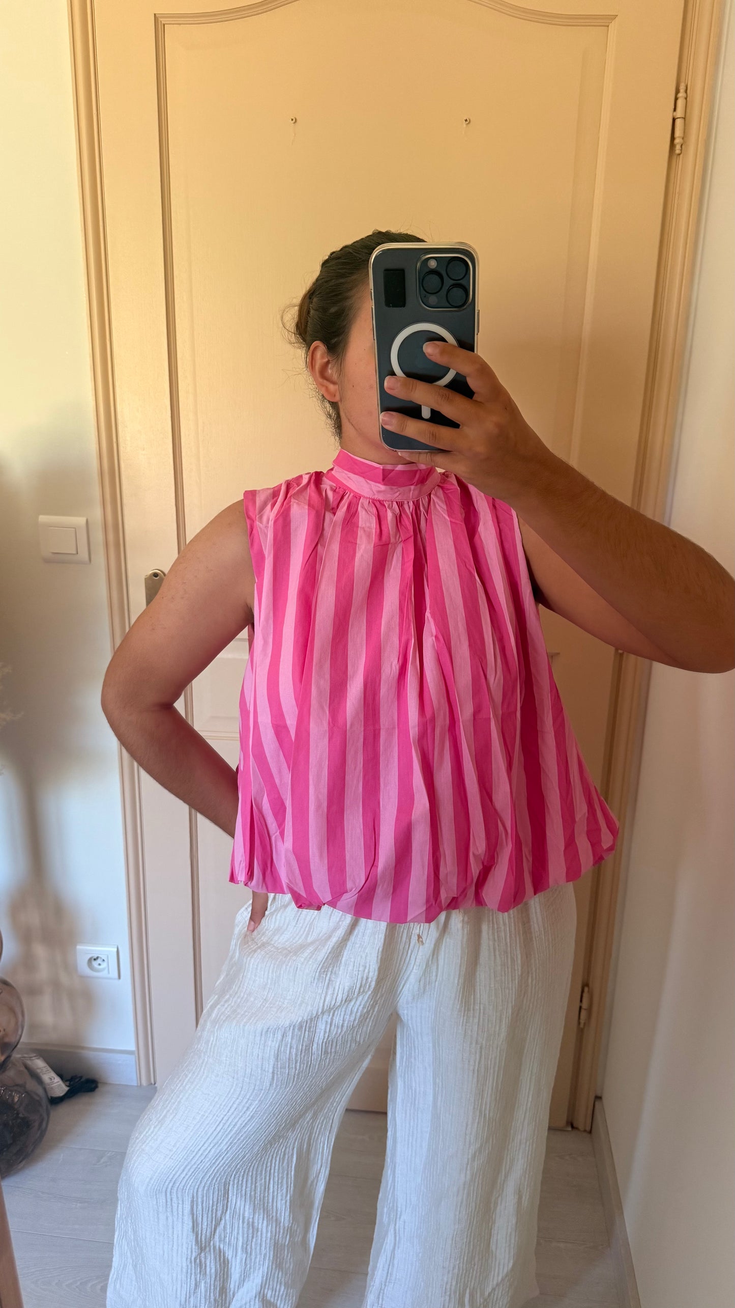Blouse rayé dos nu