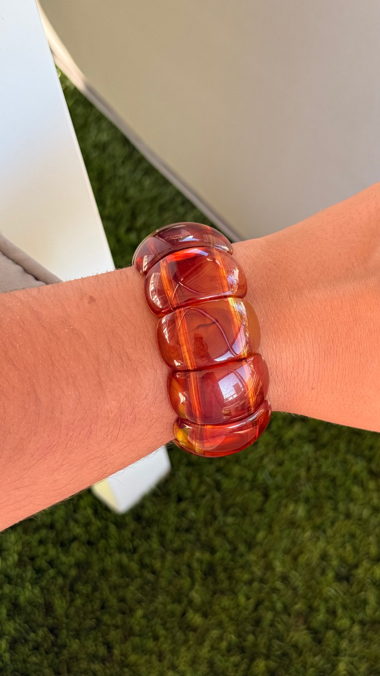 Bracelet mia marron ambré