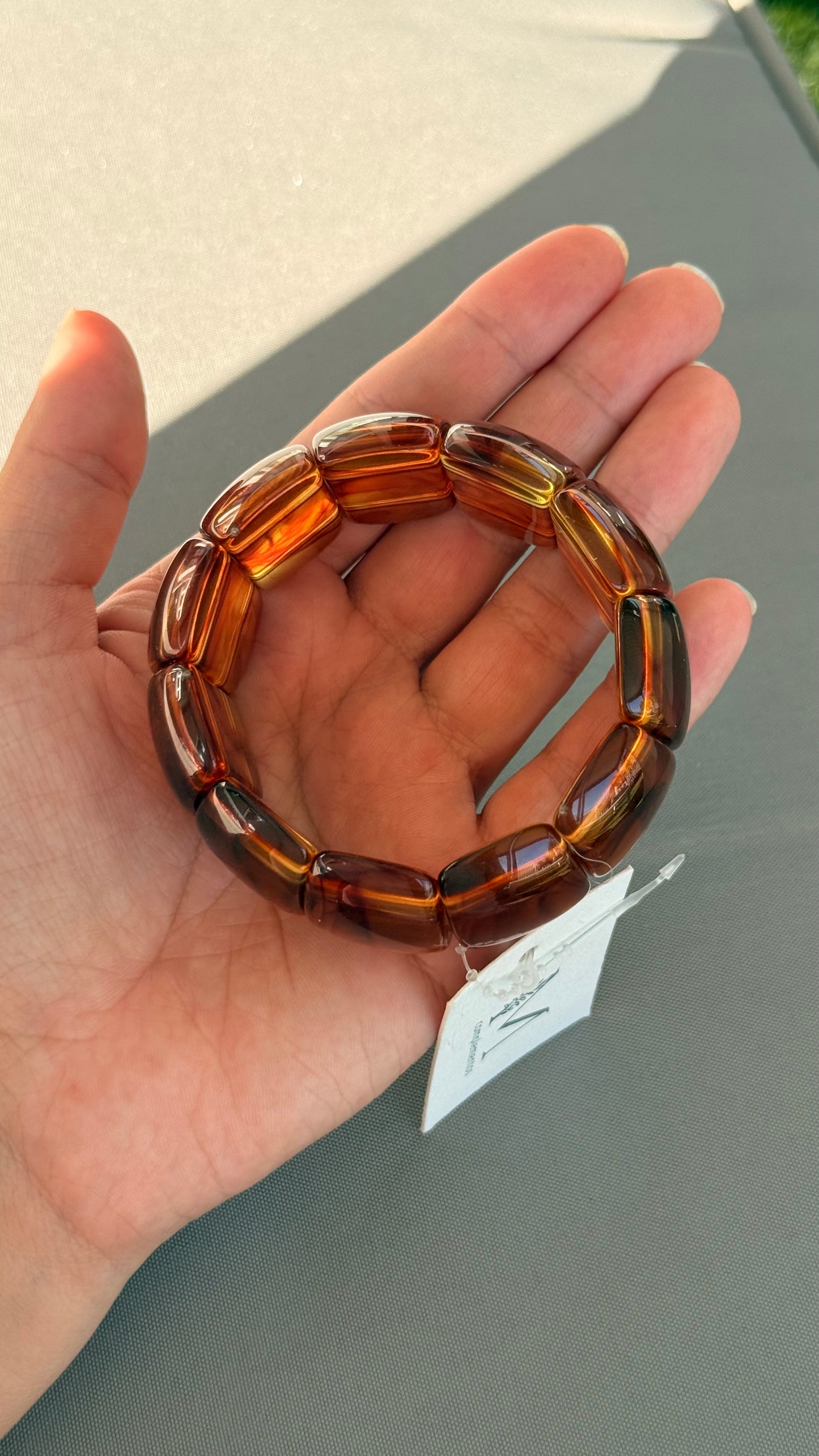 Bracelet mia marron ambré