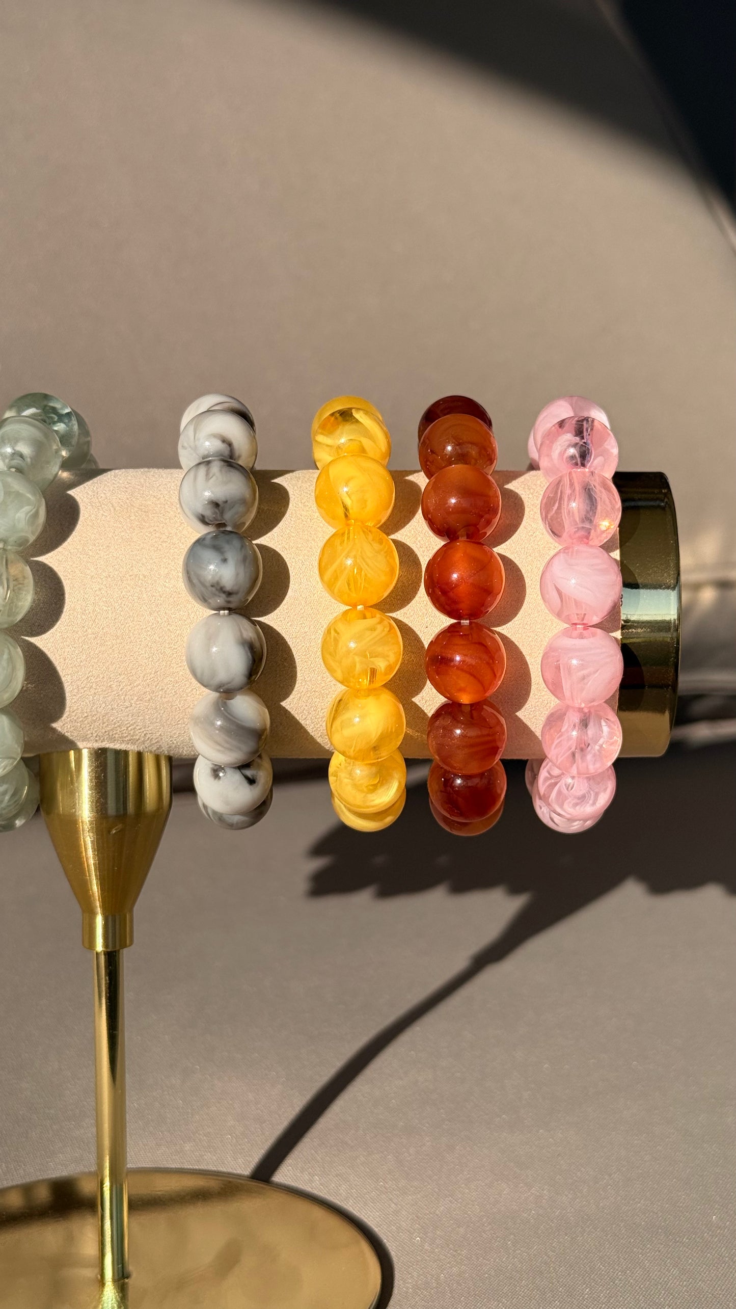 Bracelet élastique perles rondes
